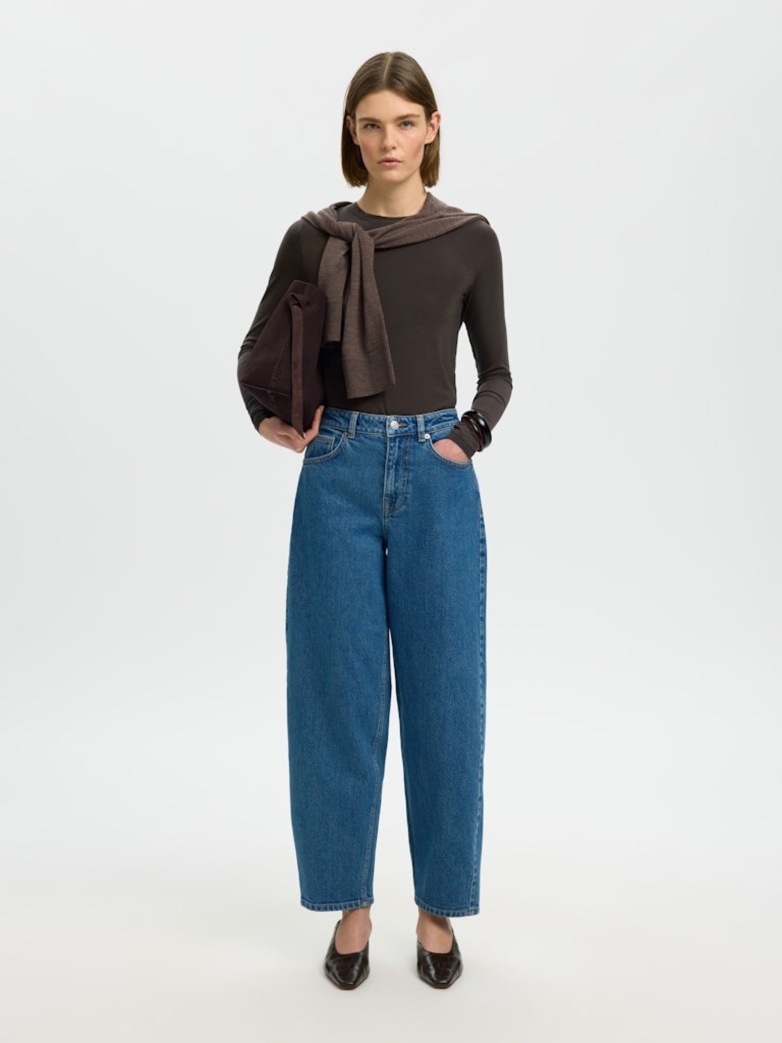 SLWMANJA Top col rond manches longues Delicioso – Selected Femme | Appart 17