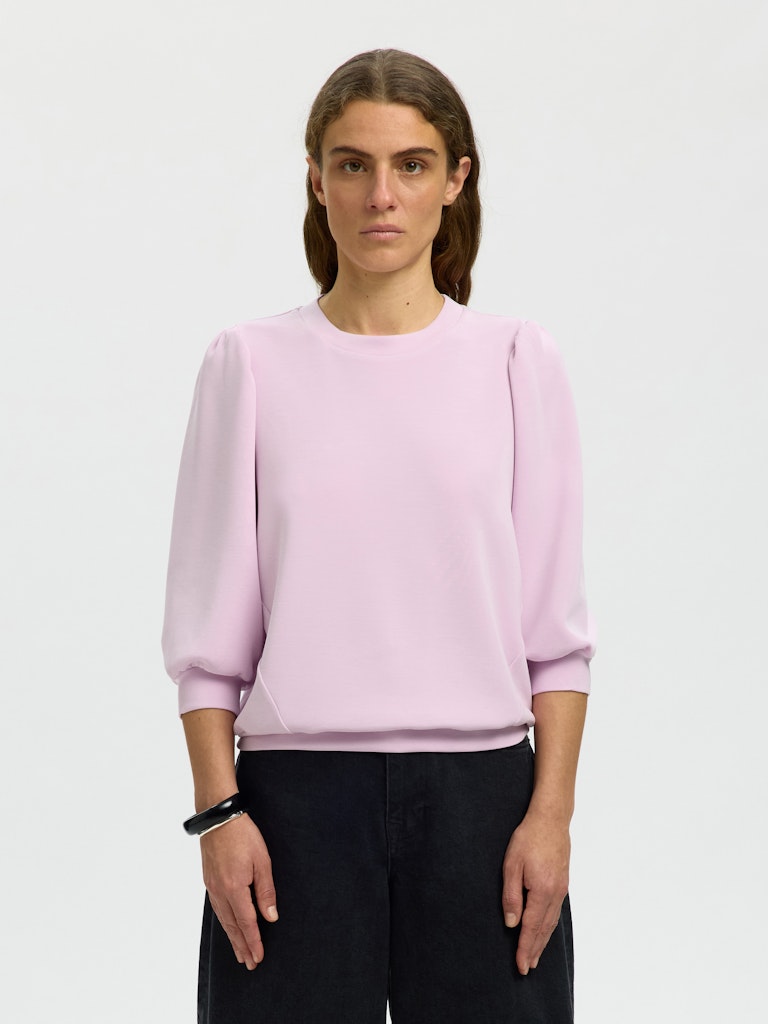 SLWTENNY Top maille manches 3/4 col rond Winsome Orchid – Selected Femme | Appart 17