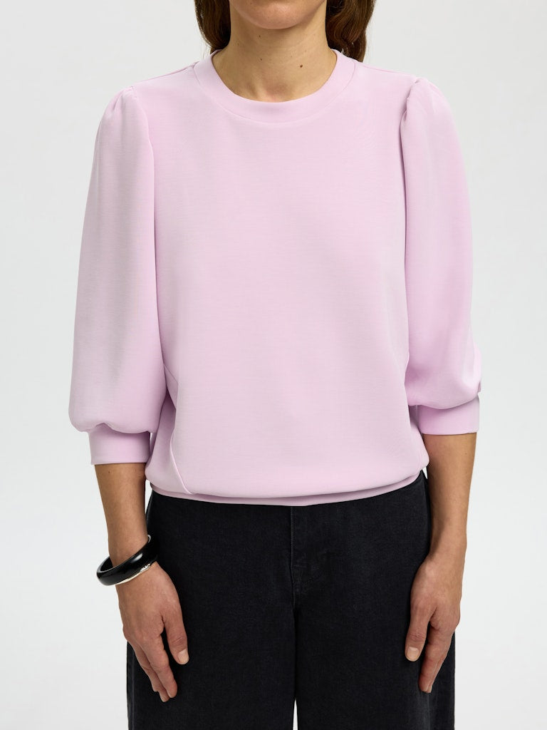 SLWTENNY Top maille manches 3/4 col rond Winsome Orchid – Selected Femme | Appart 17