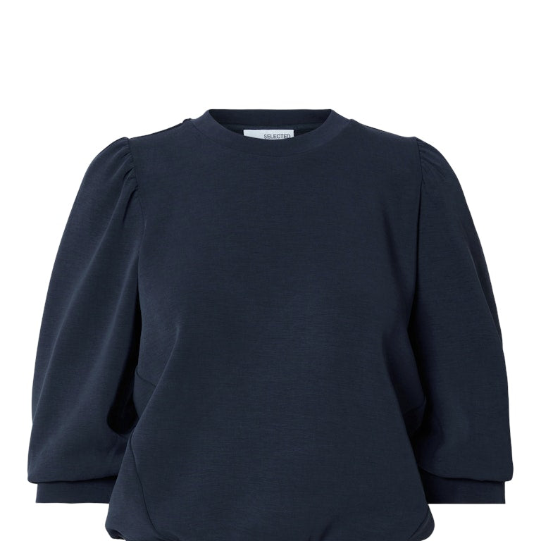 SLWTENNY Top maille manches 3/4 col rond Dark Sapphire – Selected Femme | Appart 17