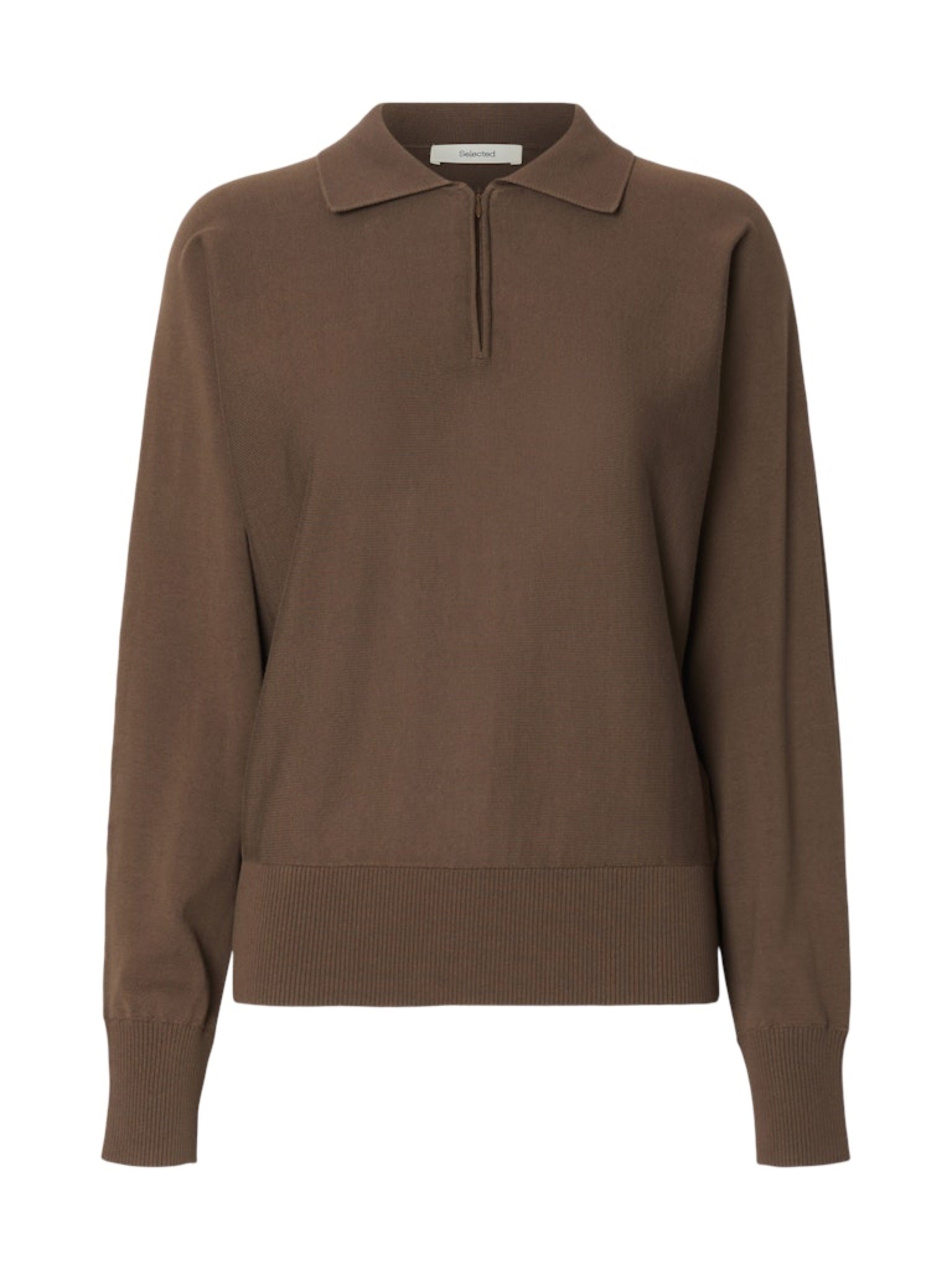 SLFTOLEDO Polo en maille col chemise Chocolate Chip – Selected Femme | Appart 17