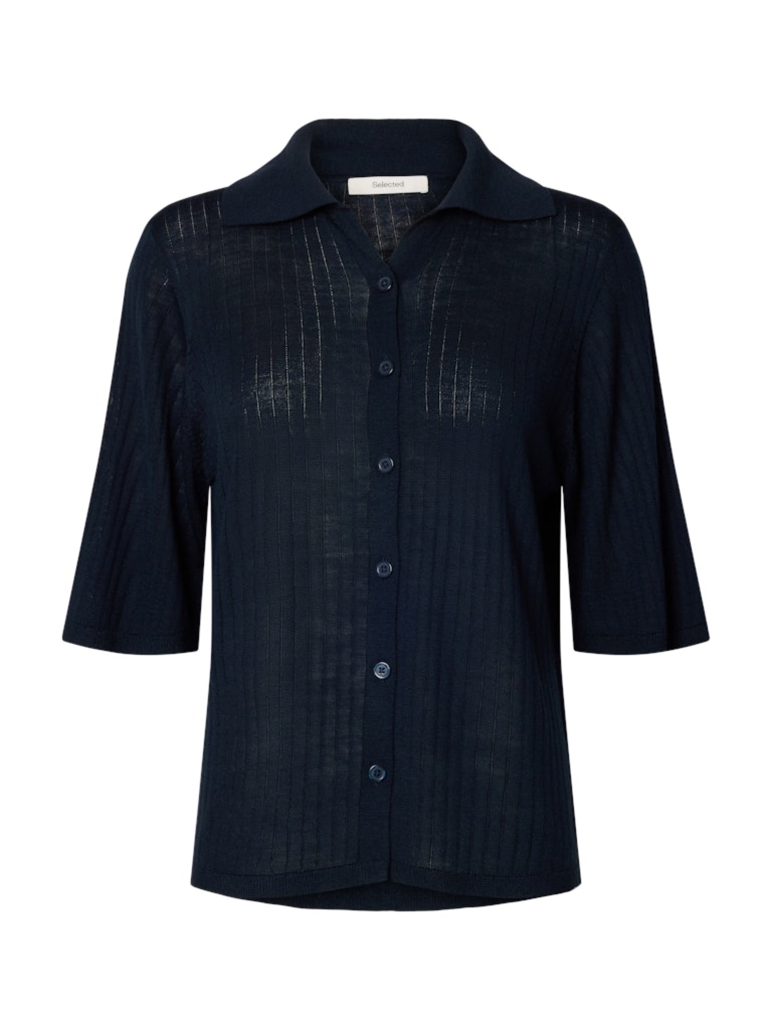 SLFNAJA Polo en maille manches courtes Dark Sapphire – Selected Femme | Appart 17