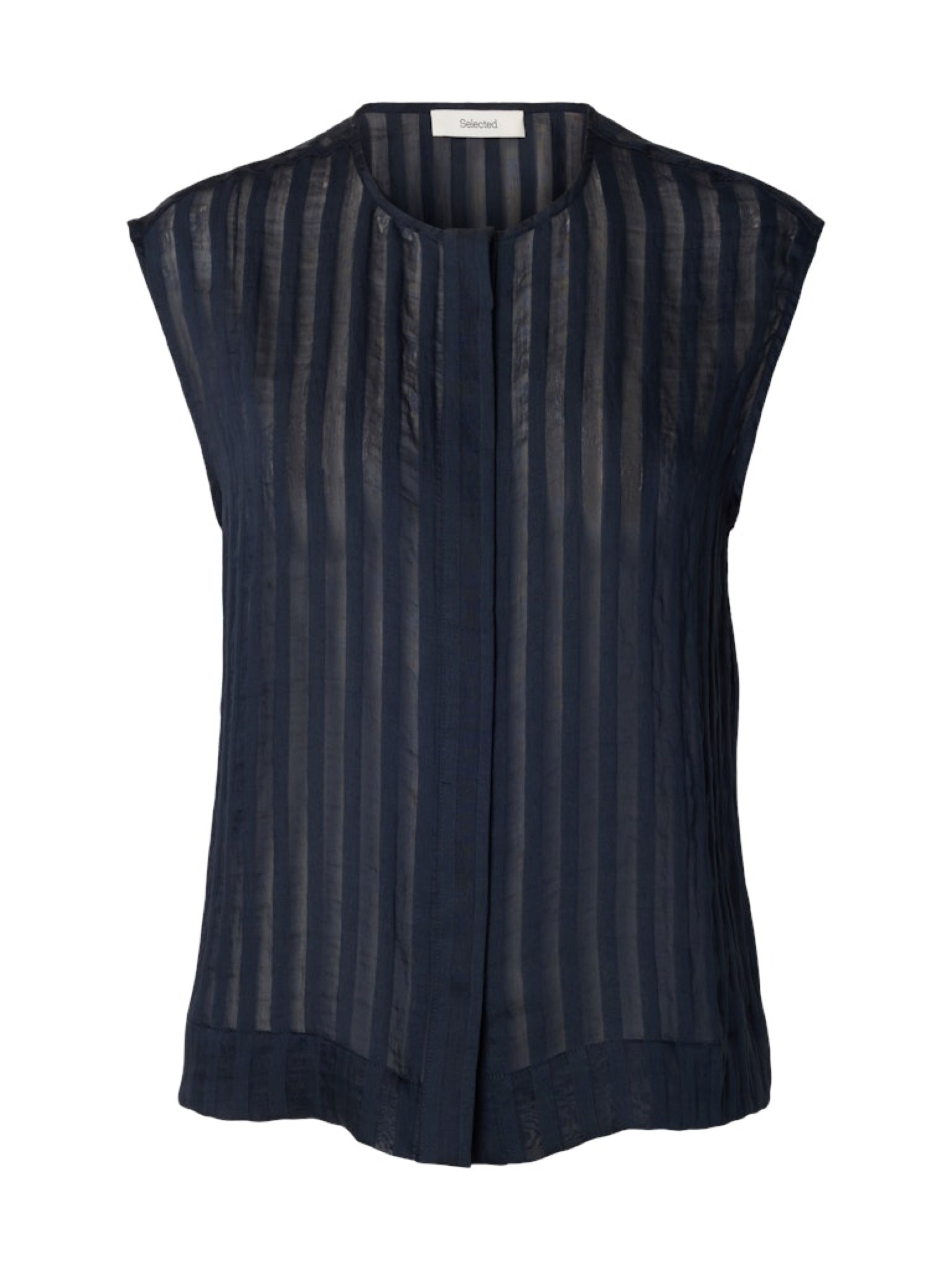 SLFTORAN Chemise rayée coupe droite Dark Sapphire – Selected Femme | Appart 17