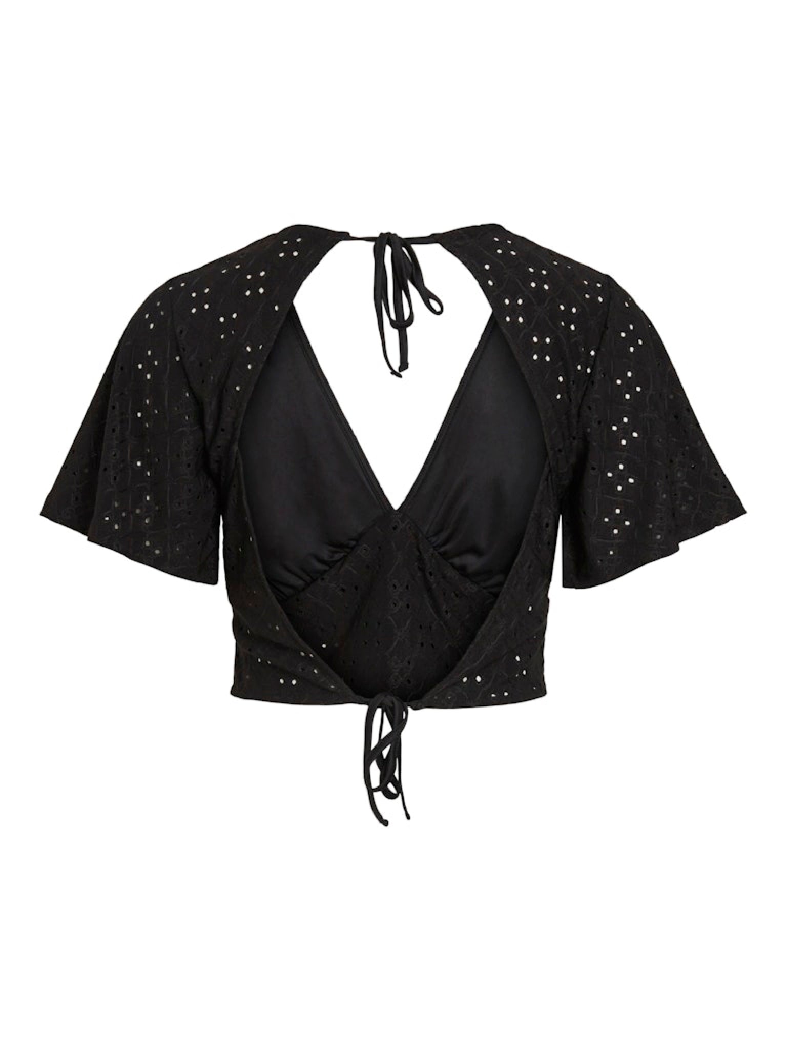 VIKAWA Top court manches courtes Black – VILA | Appart 17