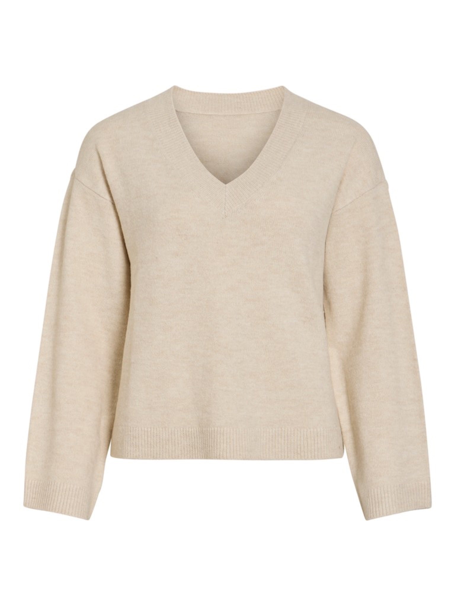 VILIGA Pull col V réversible en maille Birch – VILA | Appart 17