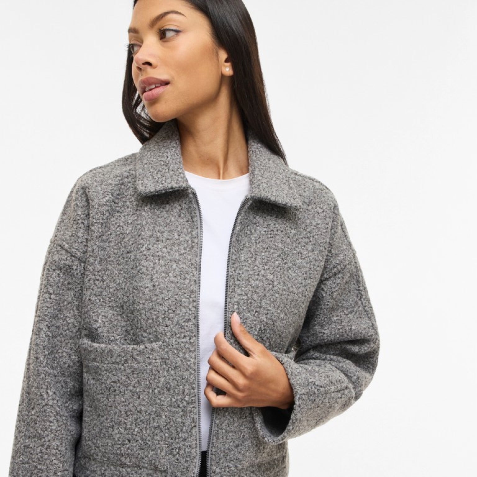 VIJADAS Veste zippée Gris chiné – VILA | Appart 17
