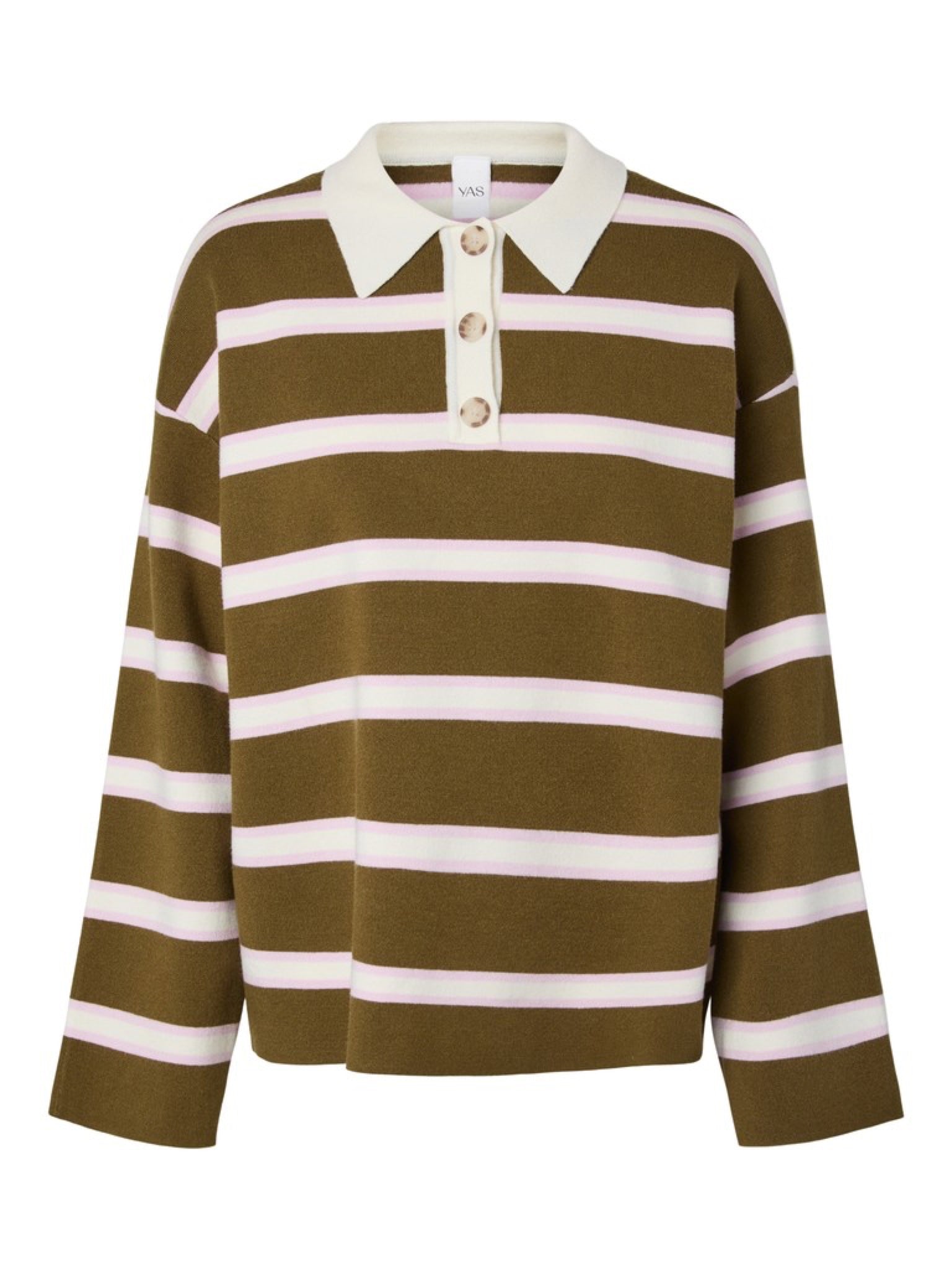YASISABELL Polo — Fir Green W. Stripes | Appart 17