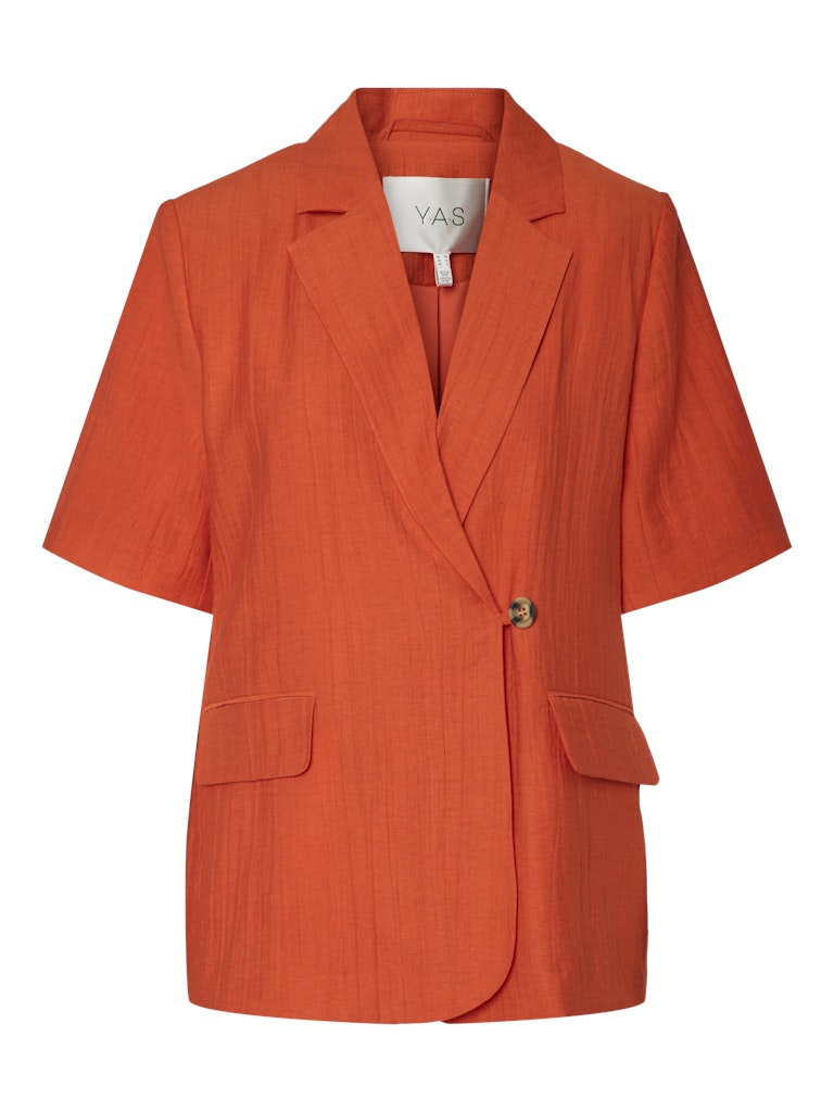 YAS YASSTAW Blazer Manches 2/4 Femme Rouge cerise