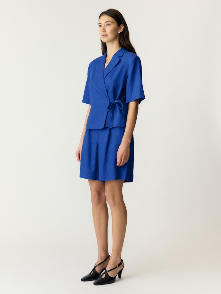 YAS YASPRIMO Short Taille Haute Femme Bleu éclatant