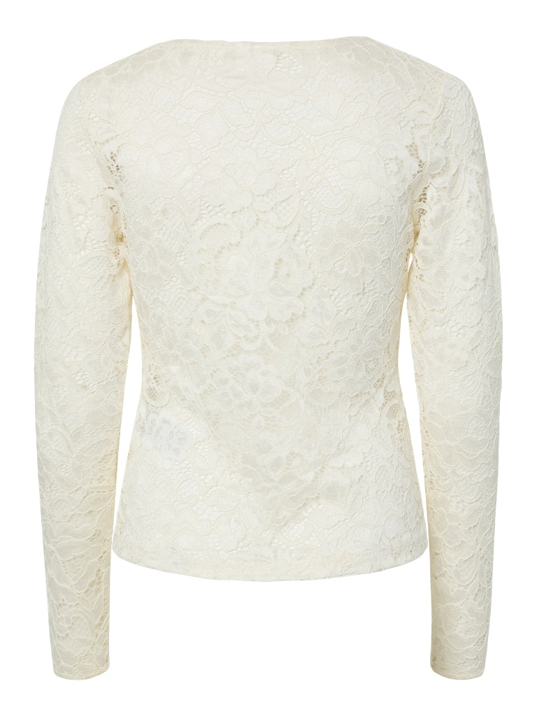YASLACEY Top en dentelle col V Pristine – YAS | Appart 17