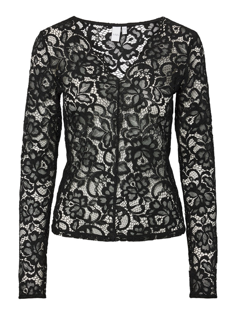 YASLACEY Top en dentelle col V Black – YAS | Appart 17