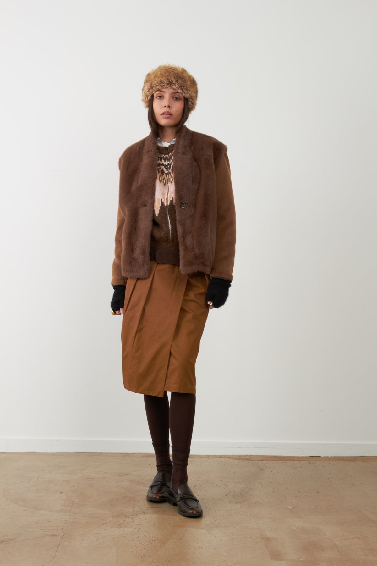 LOULIANA Veste en laine — Chocolat — vue 2
