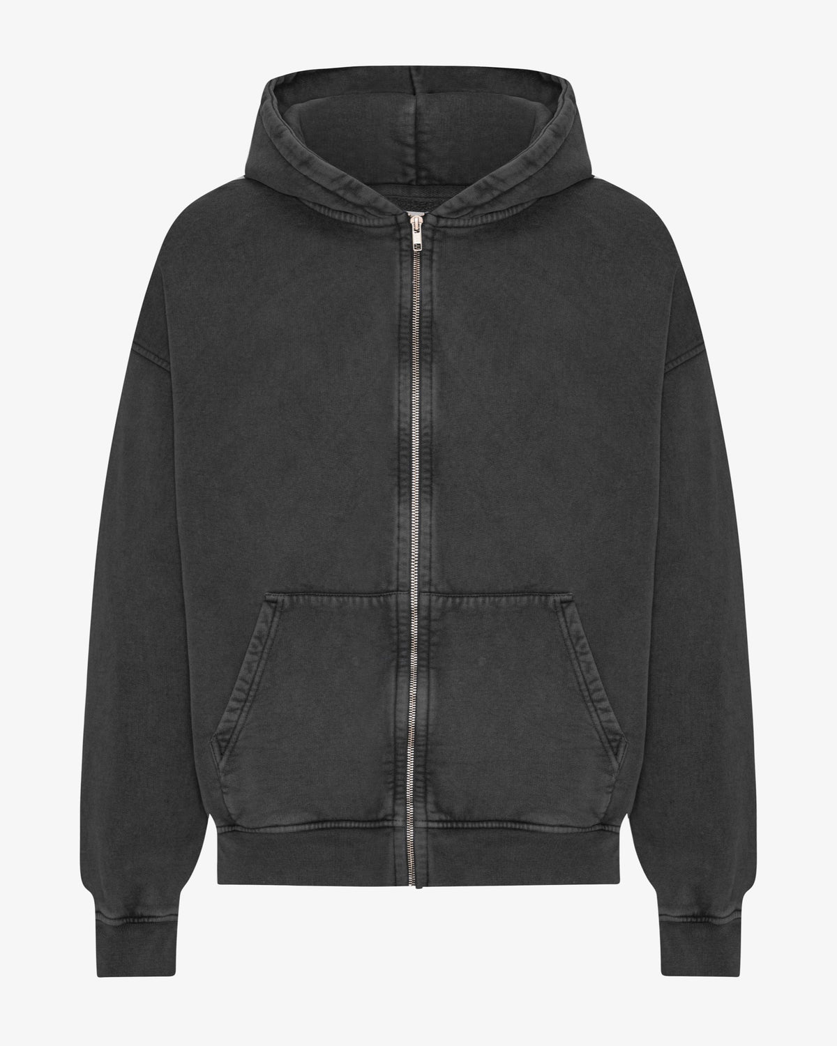 Colorful Standard Organic Oversized Zip Hood Sweat zippé à capuche — Colorful Standard — Faded Black — packshot 6 | Appart 17 Bruxelles
