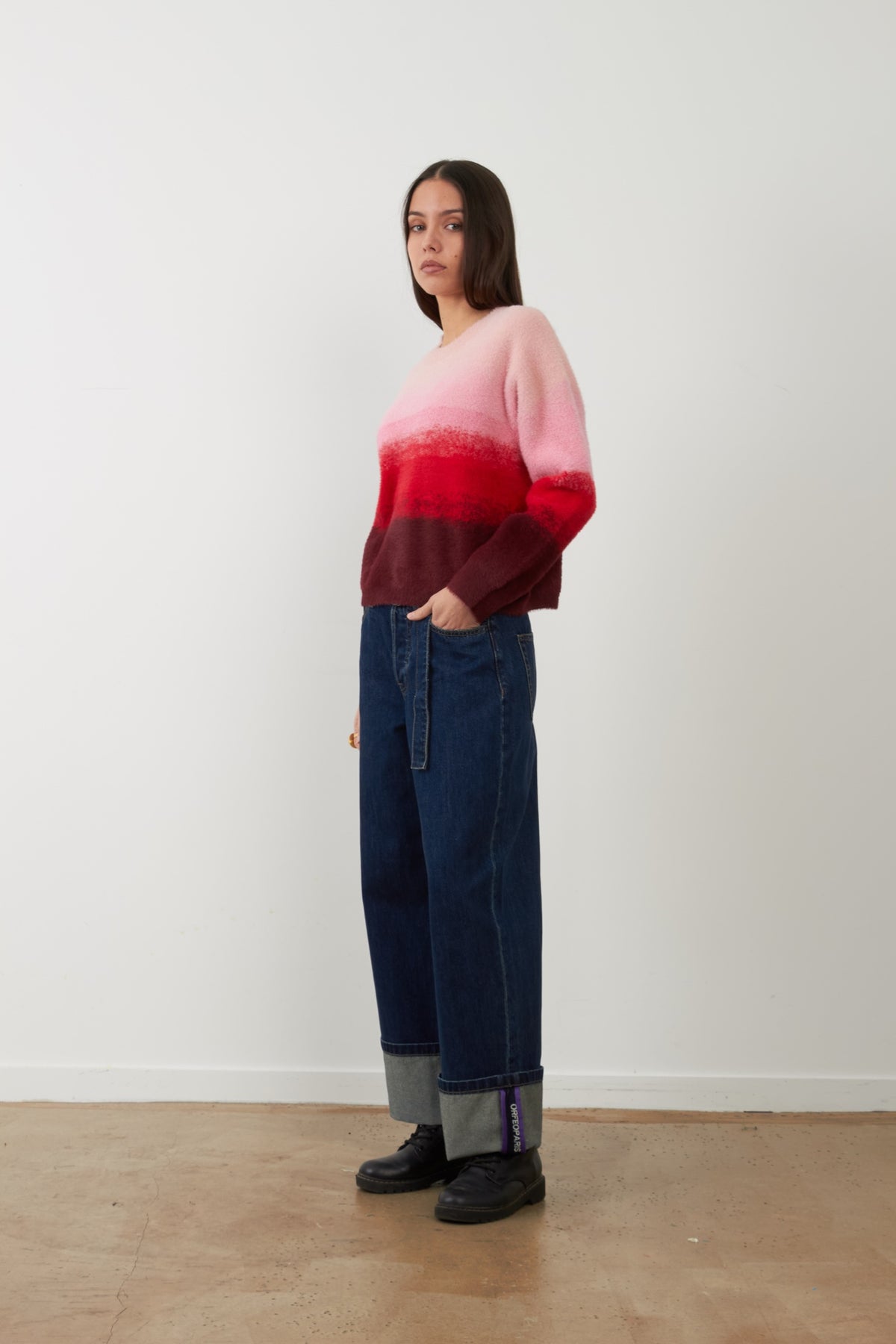 JOSEPHA Pull en maille nylon — Bordeaux — vue 2