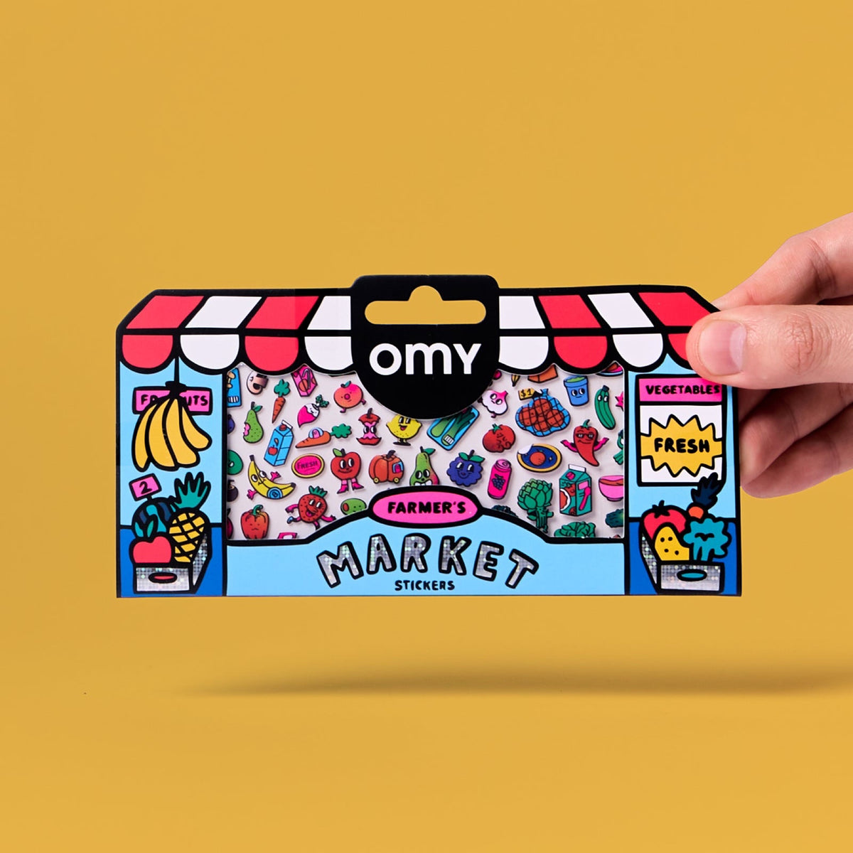 Fabulous Stickers Boutique, environ 100 stickers vinyle — OMY — Farmer's Market — packshot | Appart 17 Bruxelles