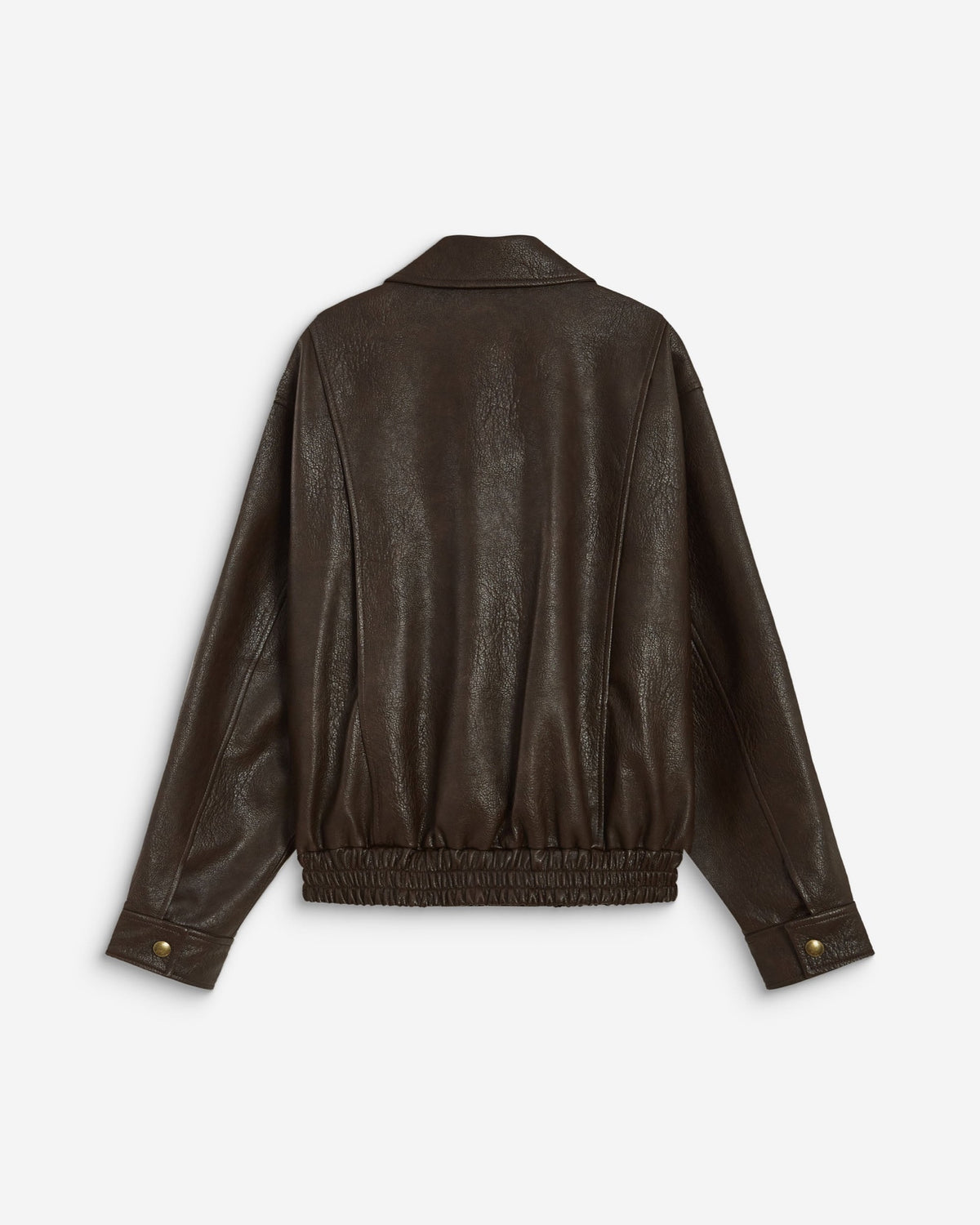 Axel Blouson oversize en simili-cuir — Grace & Mila — Chocolat — packshot, dos 8 | Appart 17 Bruxelles