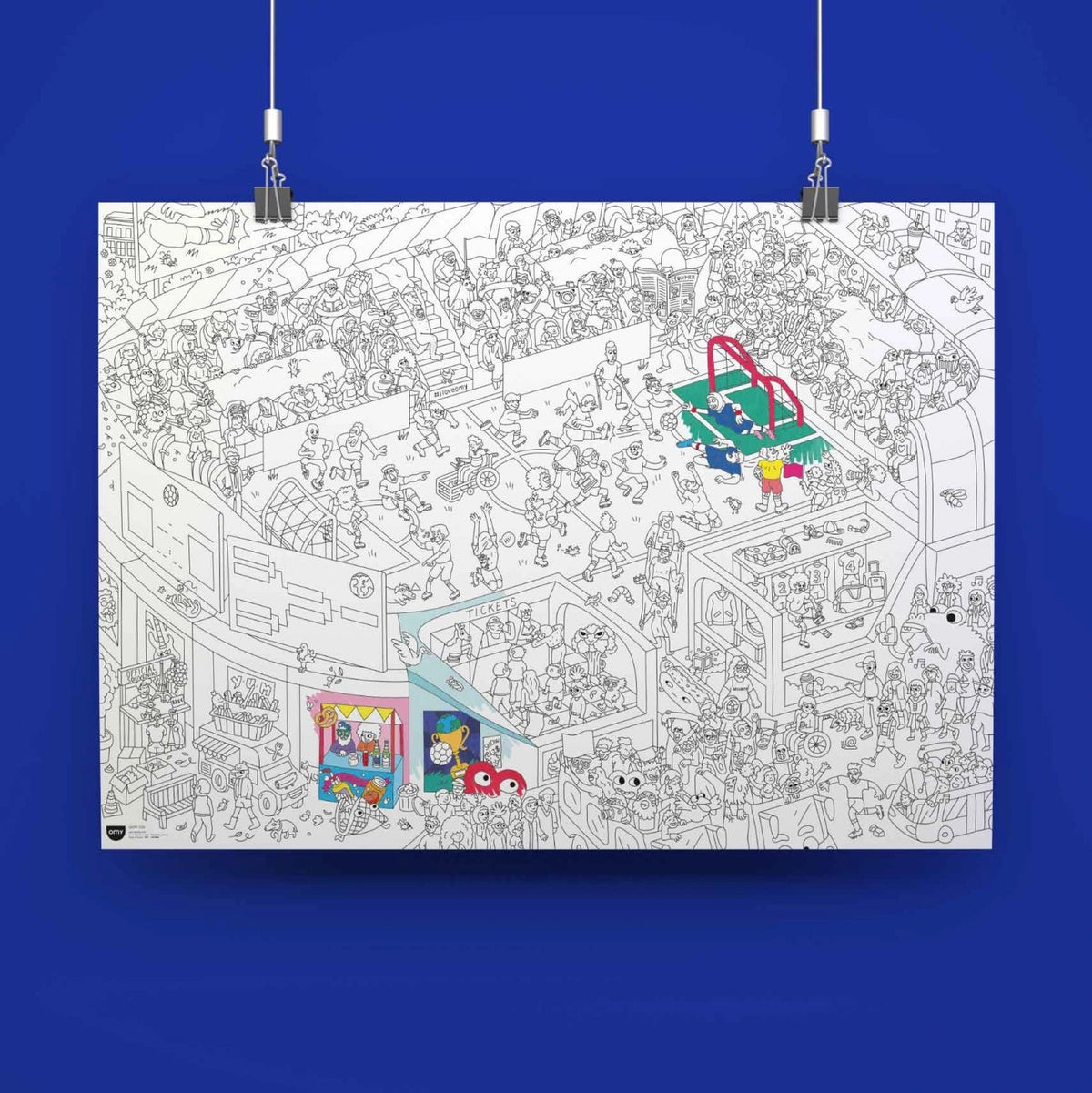 Poster géant à colorier 70 × 100 cm — OMY — Goal — autre vue 2 | Appart 17 Bruxelles
