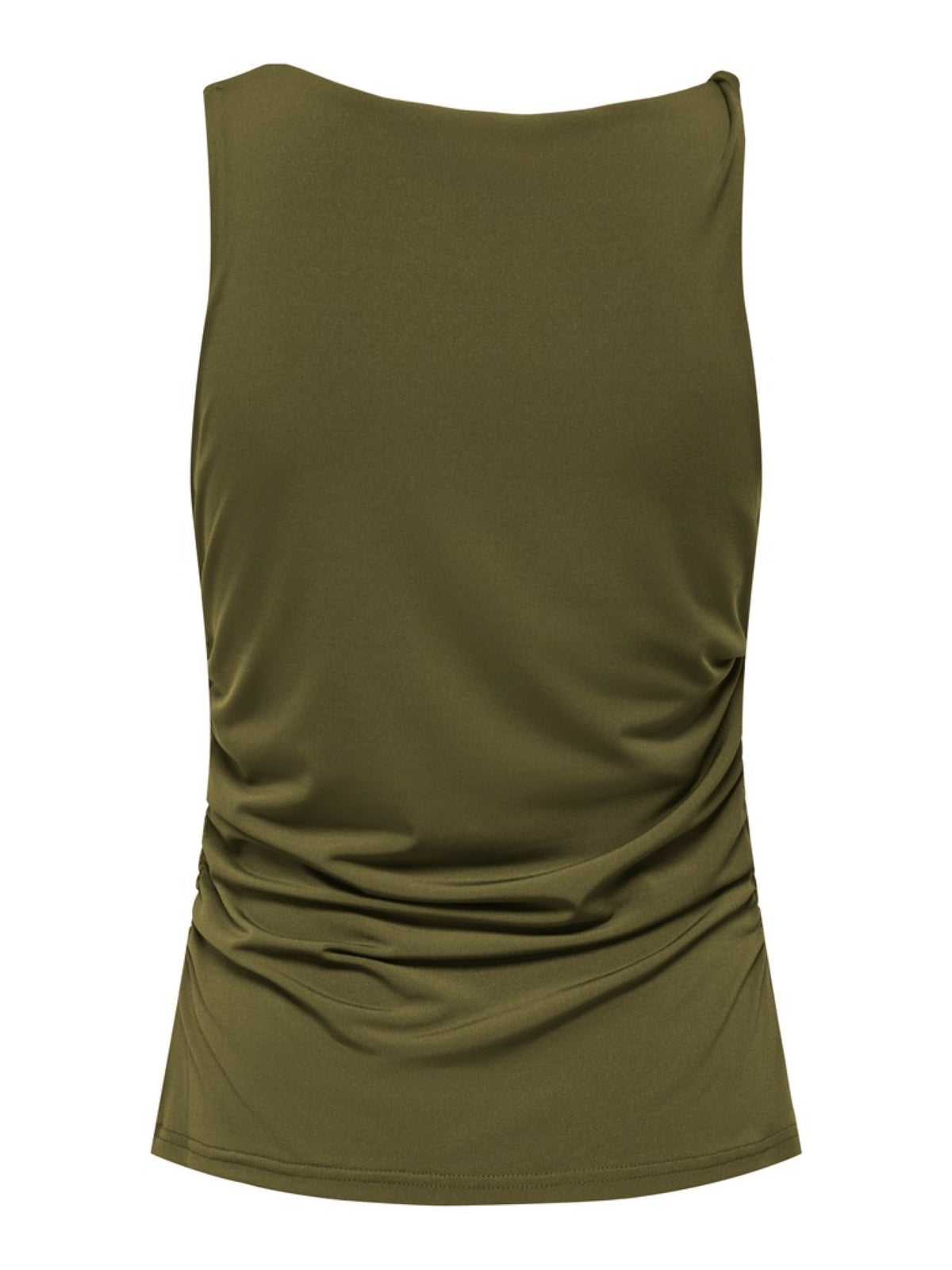 JDYMISTY Top sans manches drapé à encolure asymétrique — JDY — Dark Olive — packshot 7 | Appart 17 Bruxelles