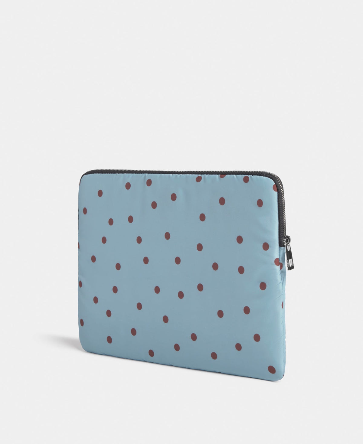 Housse d'ordinateur 13" et 14" matelassée en polyester recyclé — Wouf — Polka — packshot, vue de dos 3 | Appart 17 Bruxelles