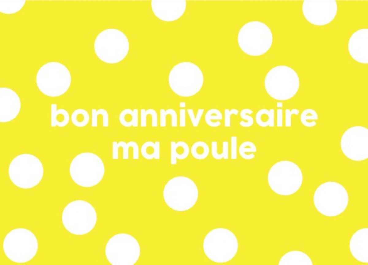 Félicie Aussi Carte animée 3D « Bon anniversaire ma poule » — Felicie Aussi — Bon anniversaire ma poule — photo produit | Appart 17 Bruxelles