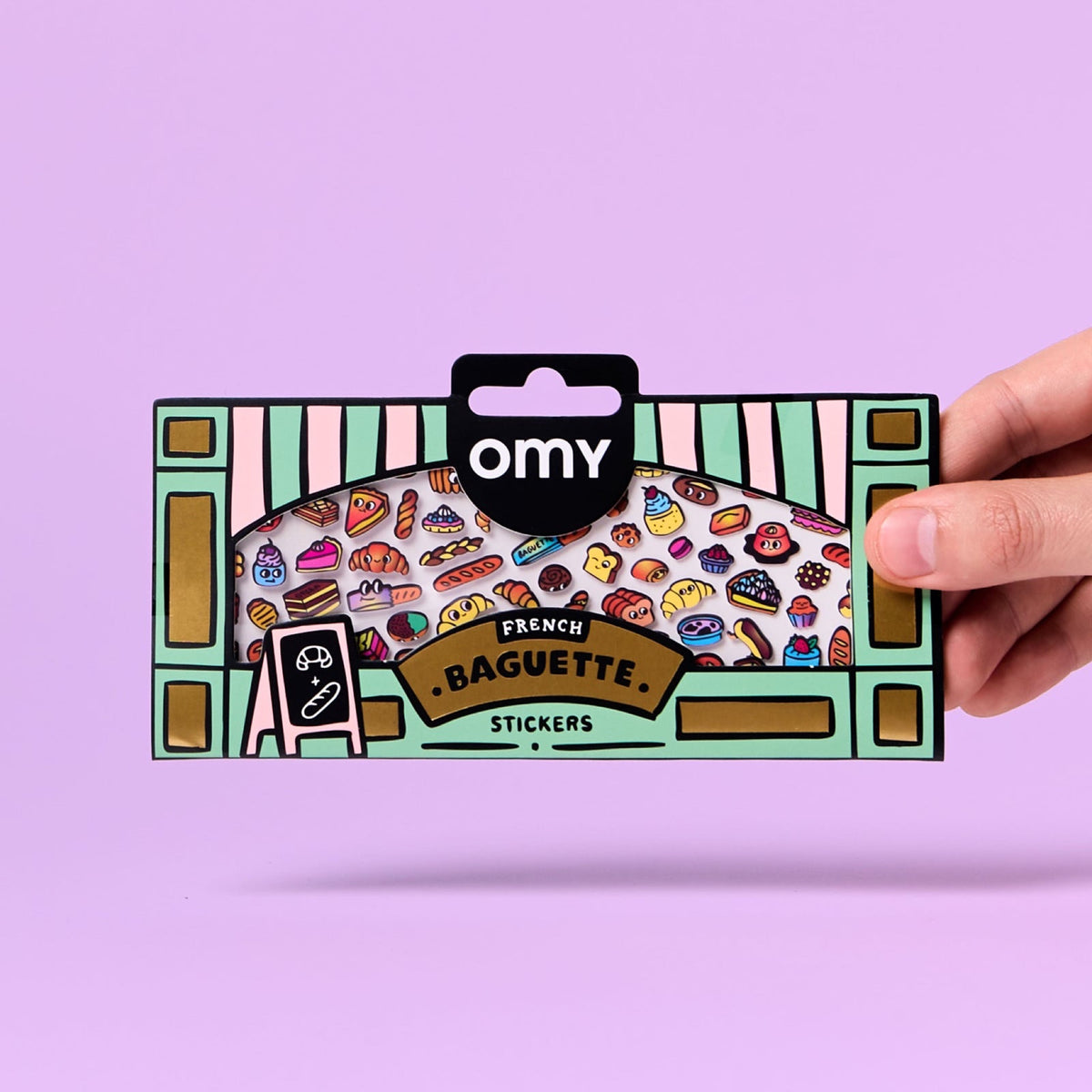 Fabulous Stickers Boutique, environ 100 stickers vinyle — OMY — French Baguette — packshot | Appart 17 Bruxelles