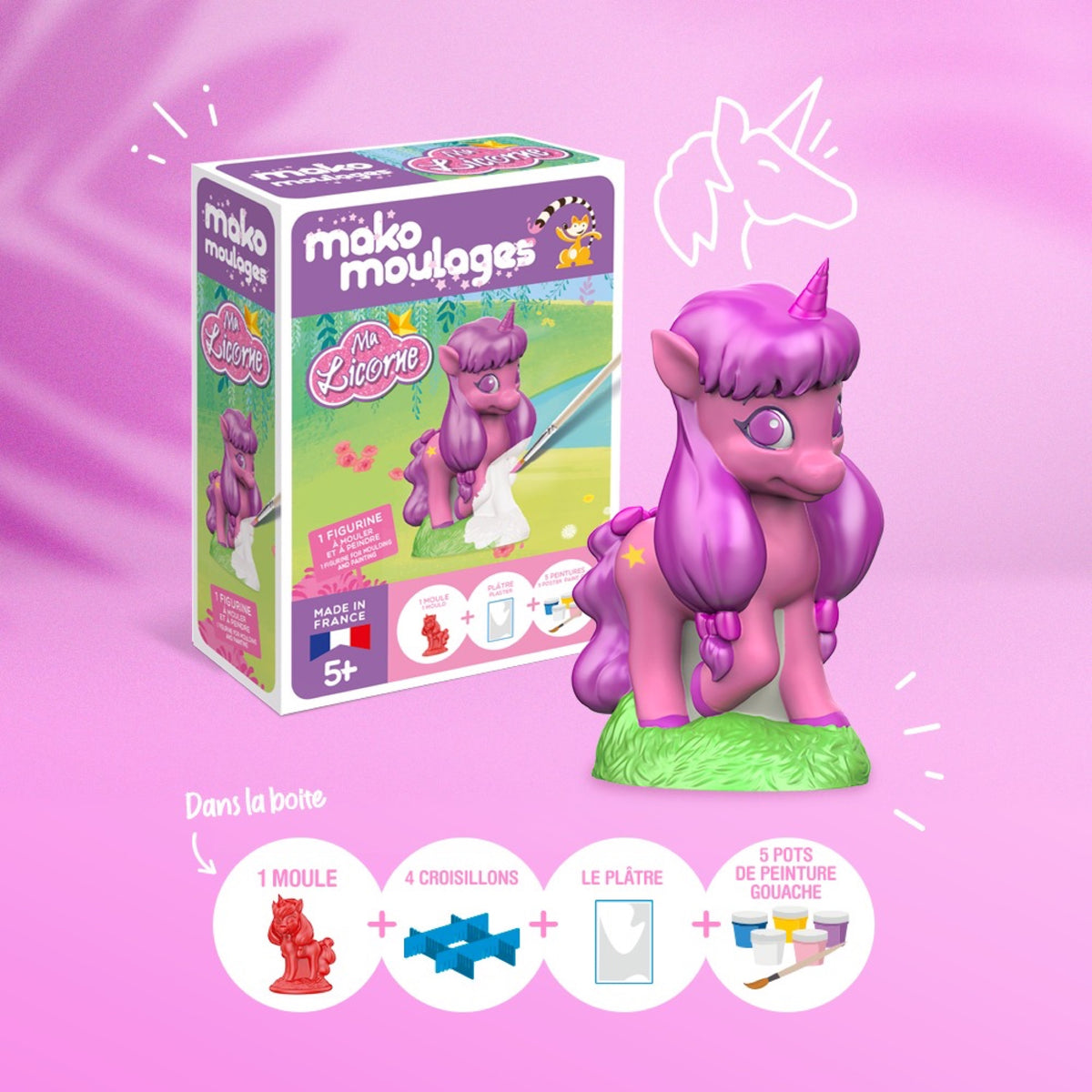 Kit de moulage Ma Licorne en boîte unitaire — mako moulages — Licorne Étoile — autre vue 2 | Appart 17 Bruxelles