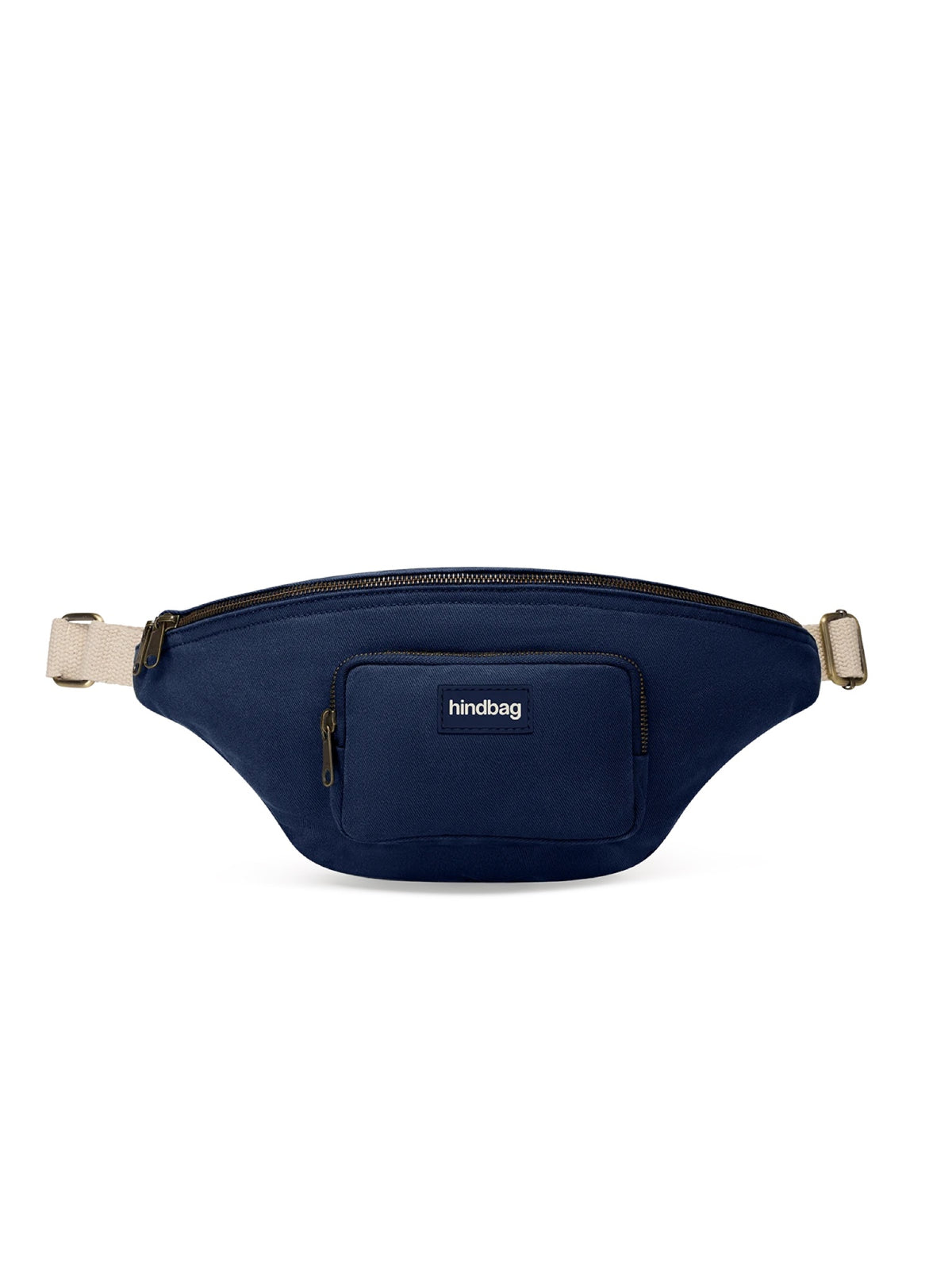 Hindbag Sofia Sac banane XL en coton bio, 2 poches zippées — Hindbag — Navy — packshot 2 | Appart 17 Bruxelles