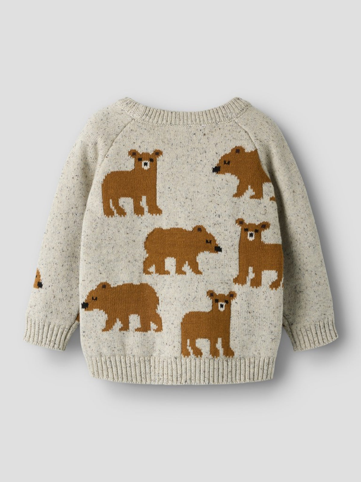 NMMOLA Pull jacquard renards ou ours garçon — name it — Peyote Melange — autre vue 2 | Appart 17 Bruxelles