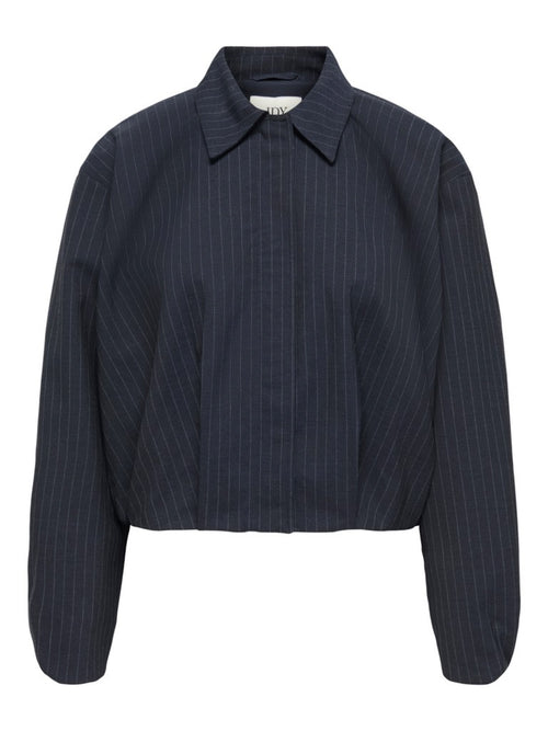 JDYMEGAN Veste-chemise blouson à fines rayures tennis — Navy Blazer