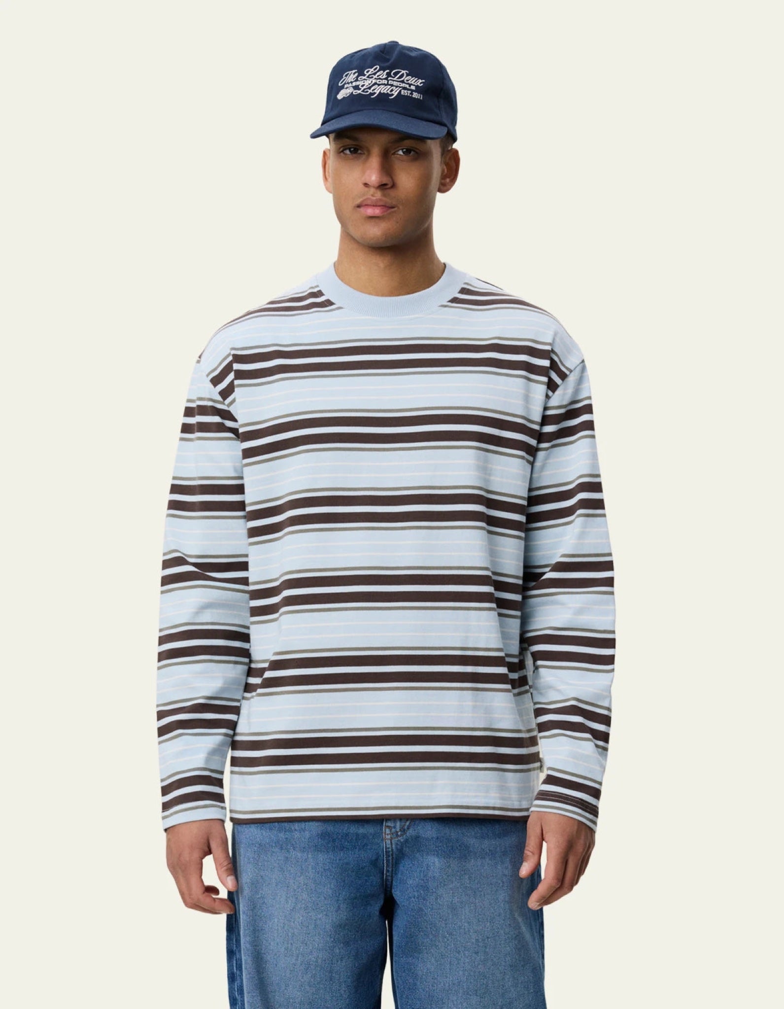 Stripe T-shirt manches longues — Skyway Blue — vue 5