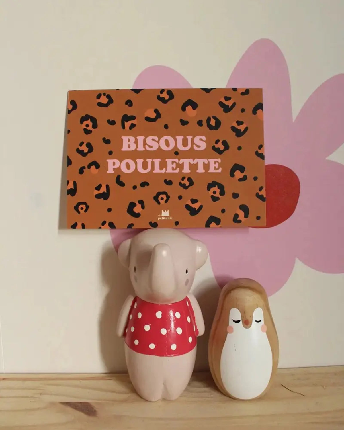 Carte d'amour illustrée Amor, Kiss Kiss, Bisous — Ma Petite Vie — Bisous Poulette — autre vue 3 | Appart 17 Bruxelles