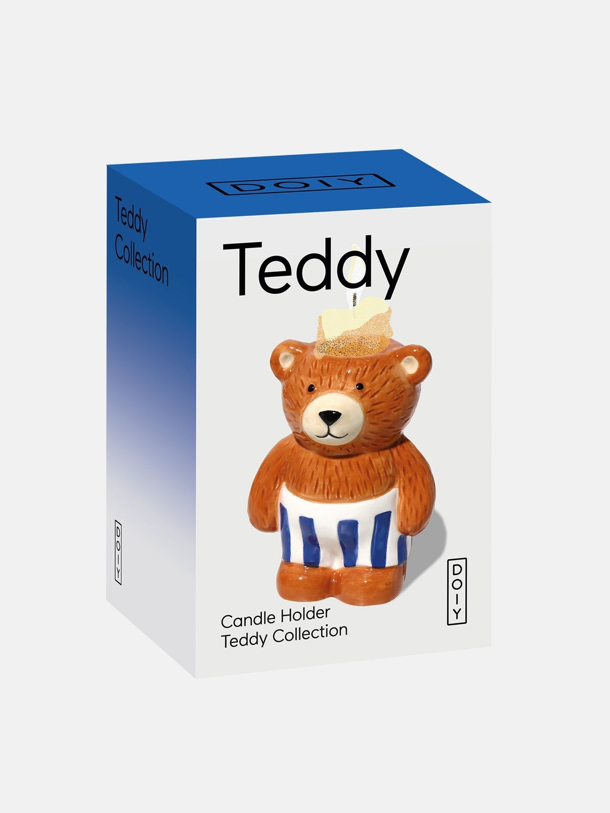 Bougeoir ourson Teddy en céramique — DOIY — Caramel — boîte cadeau 5 | Appart 17 Bruxelles