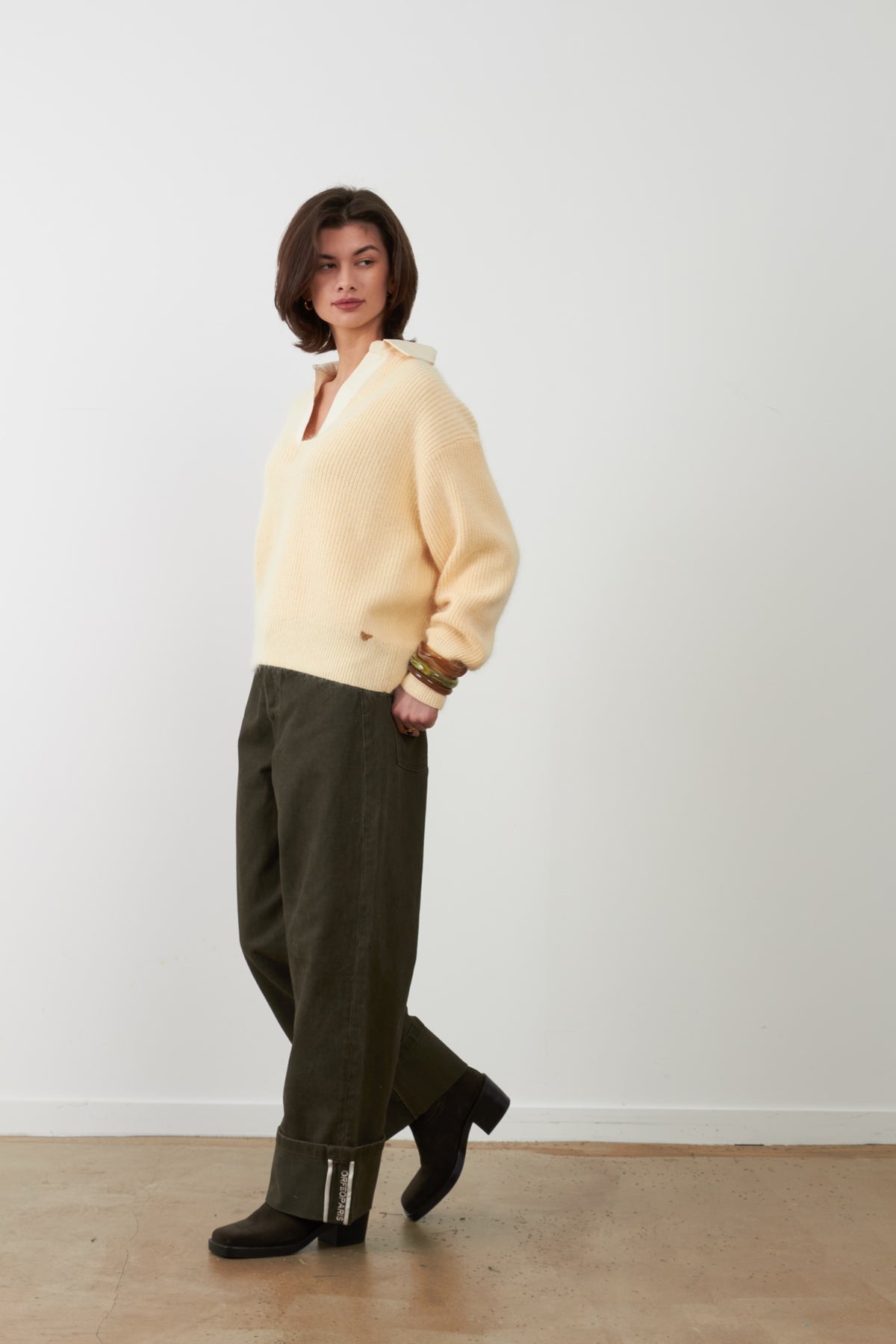 JORDANA Pull en maille angora — Écru — vue 2