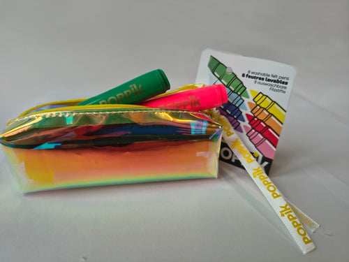 8 feutres lavables Jumbo en pochette — Poppik