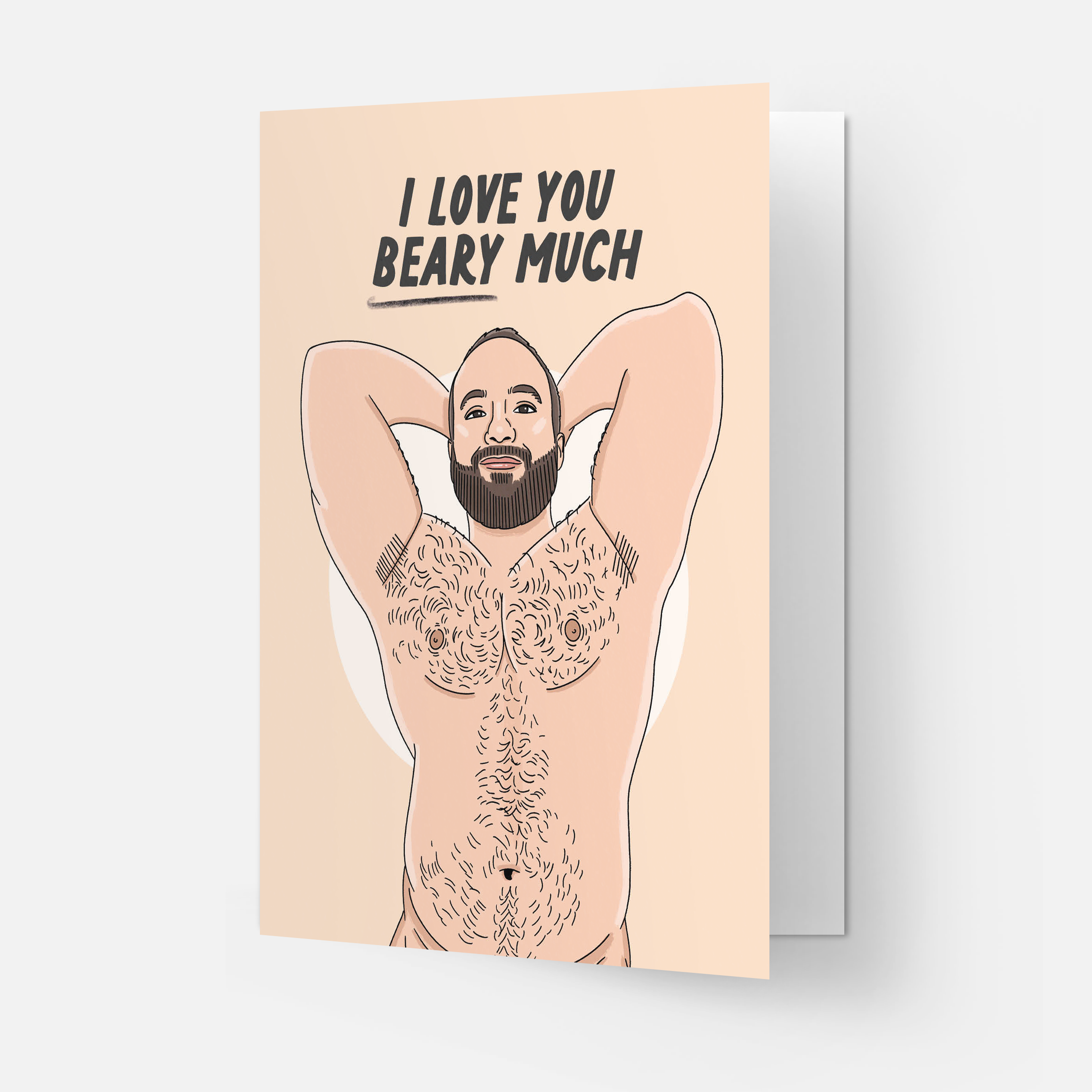 Carte d'amour LGBTQ+ « I Love You Beary Much » — vue 2 | Appart 17