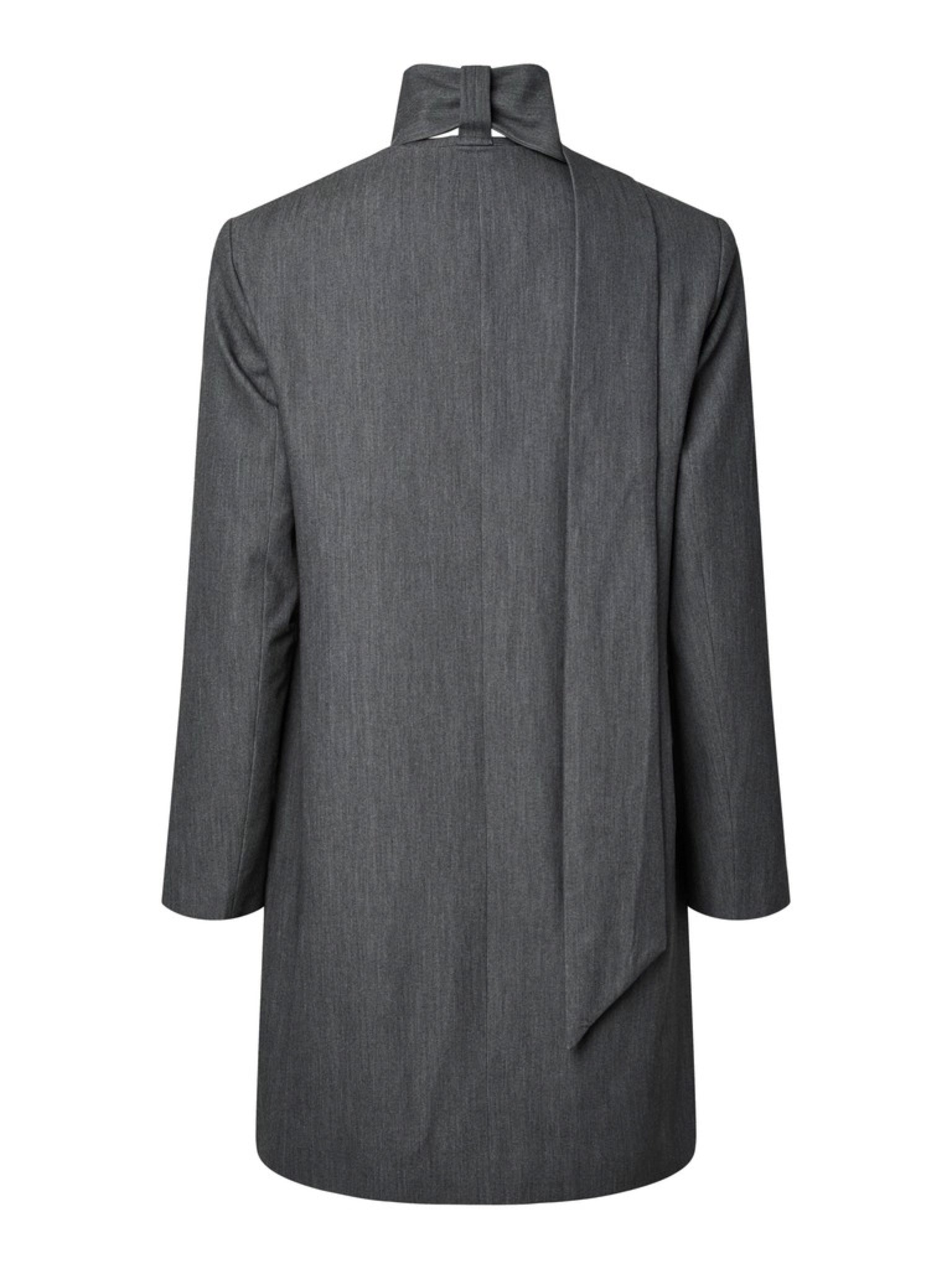 YASINVA Robe courte à foulard — Gris chiné — vue 2