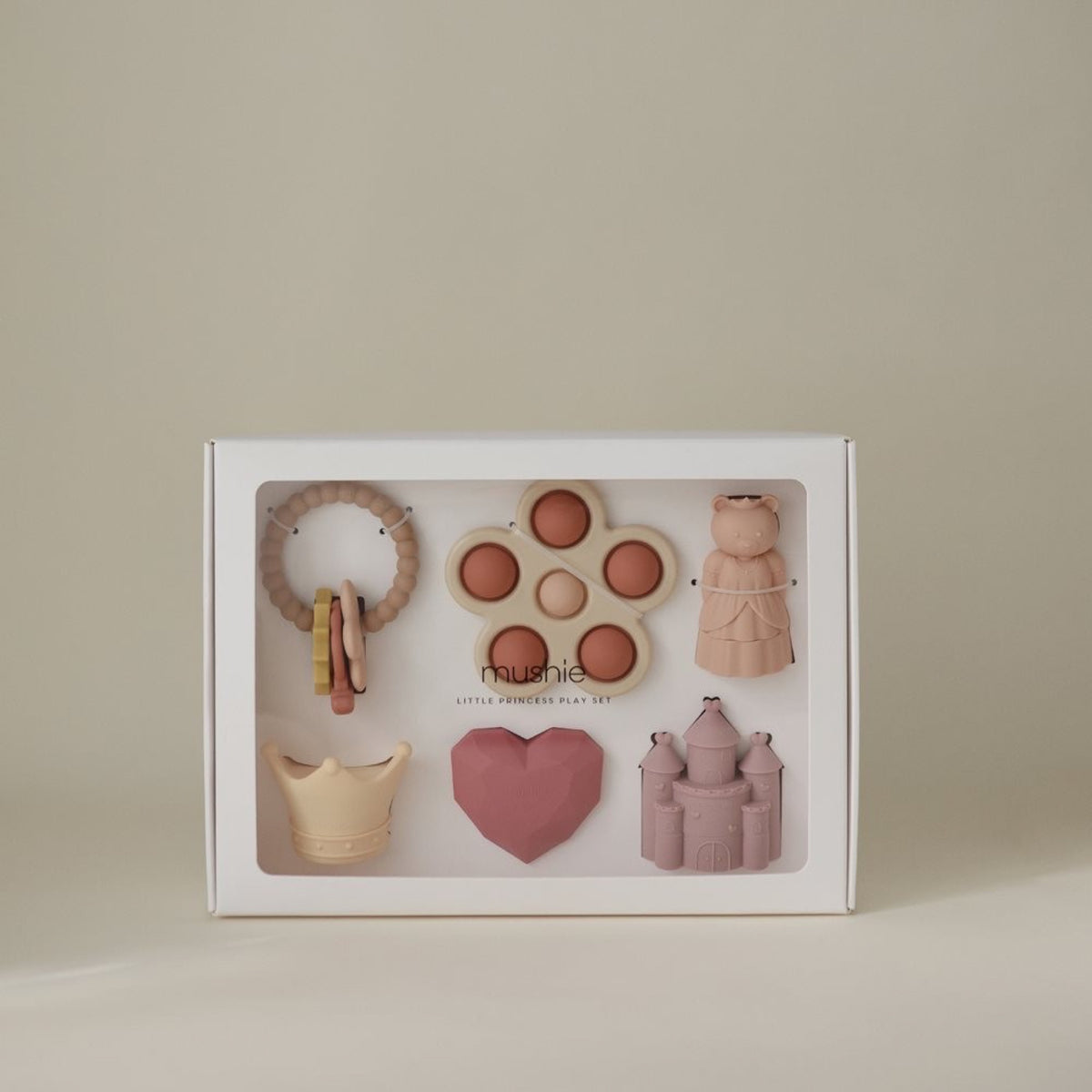 Coffret cadeau bébé Little Princess — Mushie — Little Princess — mise en situation 2 | Appart 17 Bruxelles