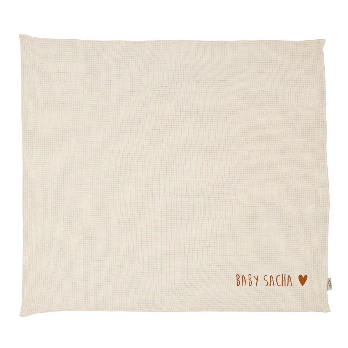 Lange en gaze de coton 105 × 105 cm — Atelier Wagram — Petits carreaux — autre vue 6 | Appart 17 Bruxelles