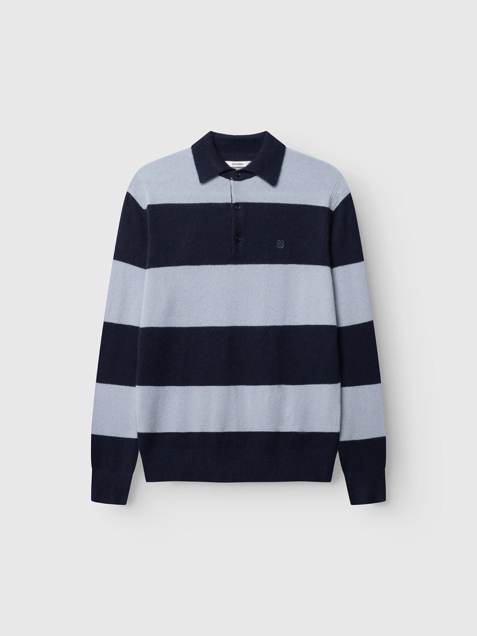 GABworren Polo rayé en laine — Navy Stripe