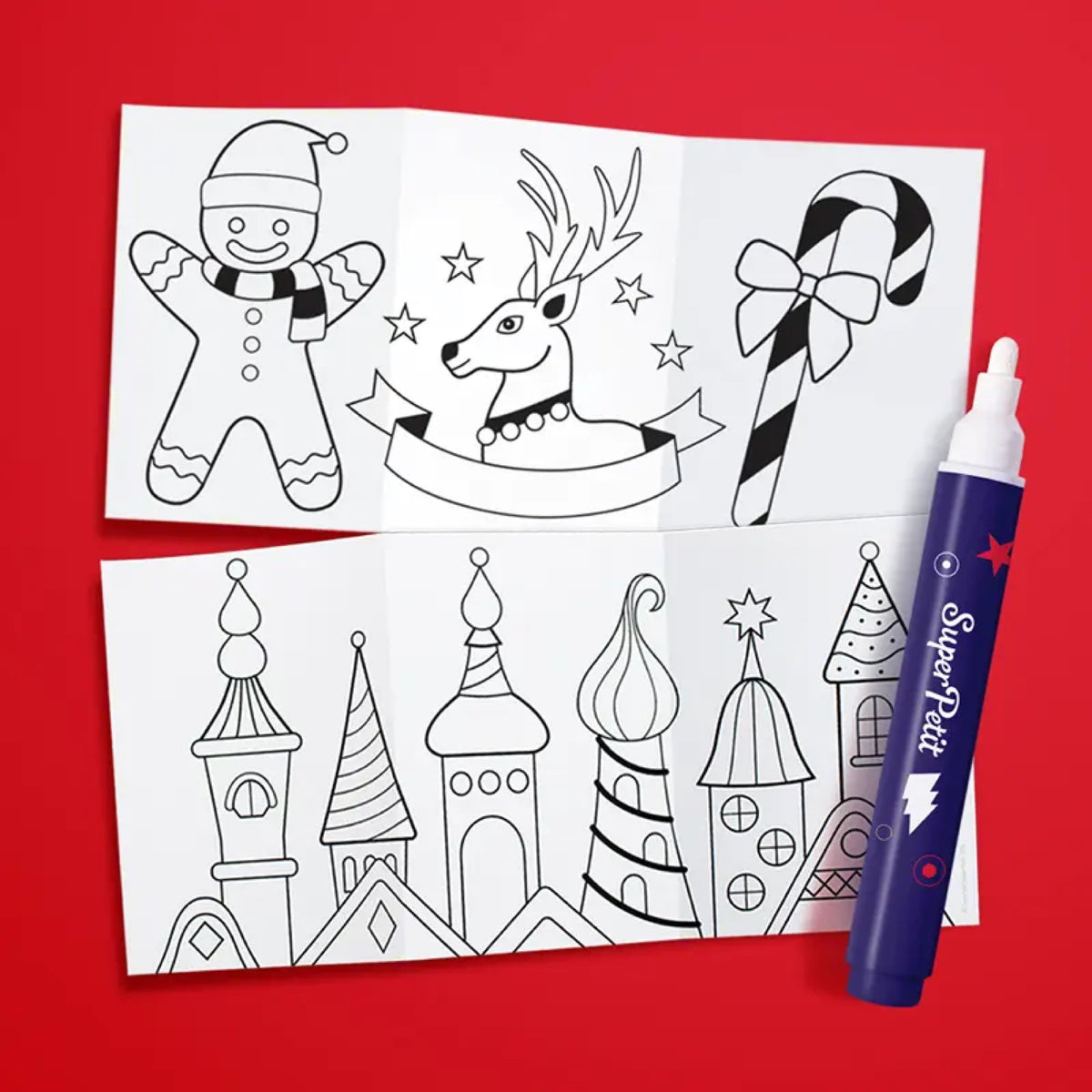 Kit de décoration de vitres de Noël, feutre effaçable — SuperPetit — Noël — autre vue 2 | Appart 17 Bruxelles