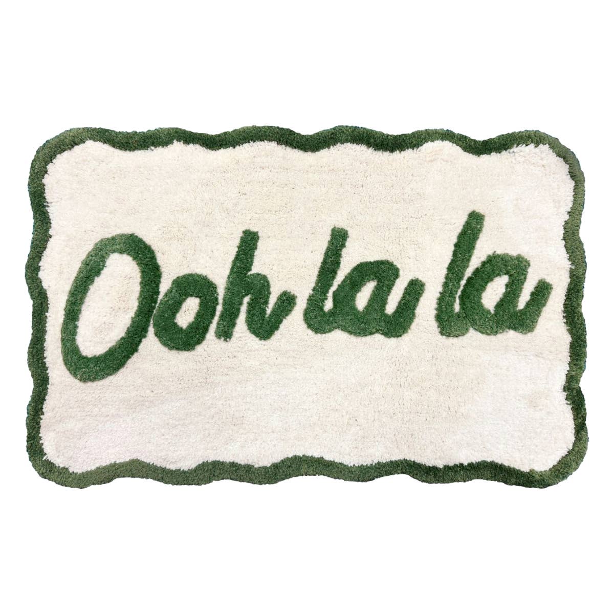 Tapis de bain « Ooh La La » festonné — Rose & rouge — vue 3, Rose & rouge | Appart 17