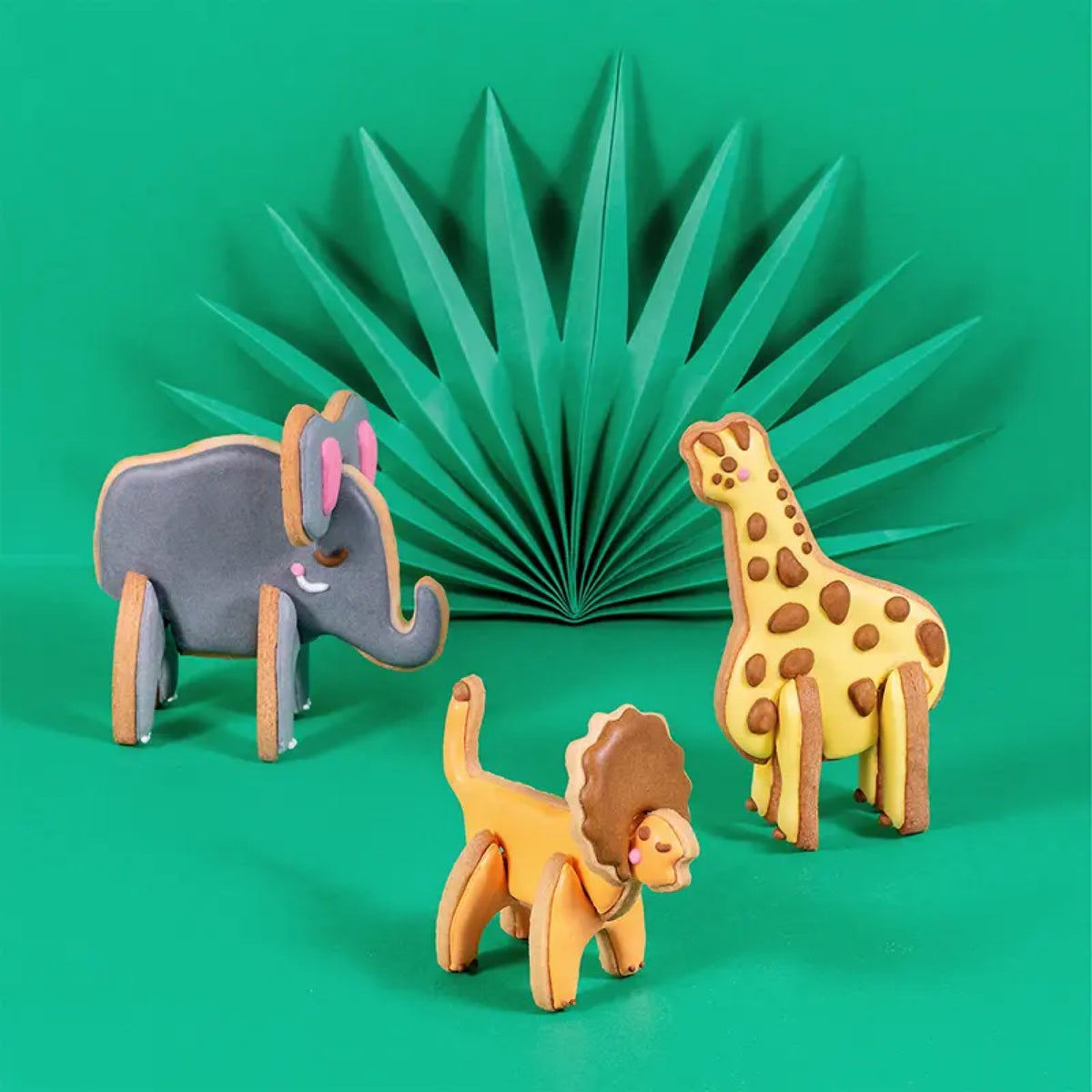 Emporte-pièces biscuits 3D à assembler — Chefclub Kids — Safari 3D — autre vue 2 | Appart 17 Bruxelles