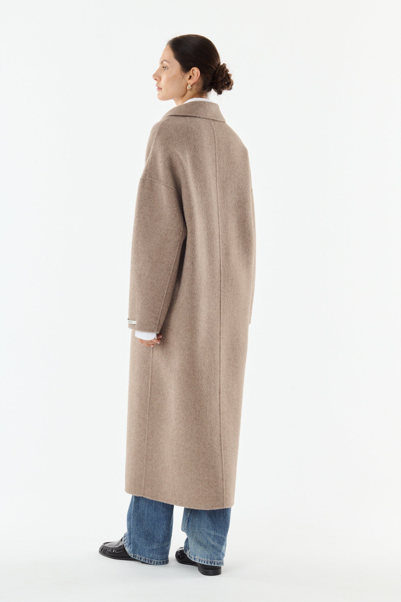 MURIEL Manteau long croisé — Taupe — vue 6