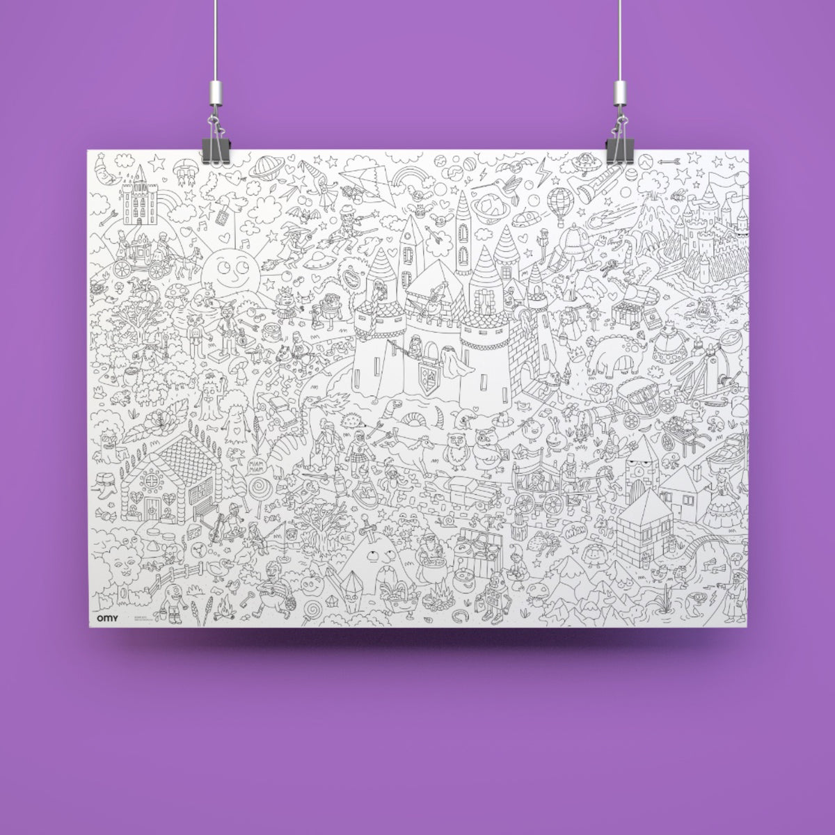 Poster géant à colorier 70 × 100 cm — OMY — Magic — autre vue 2 | Appart 17 Bruxelles