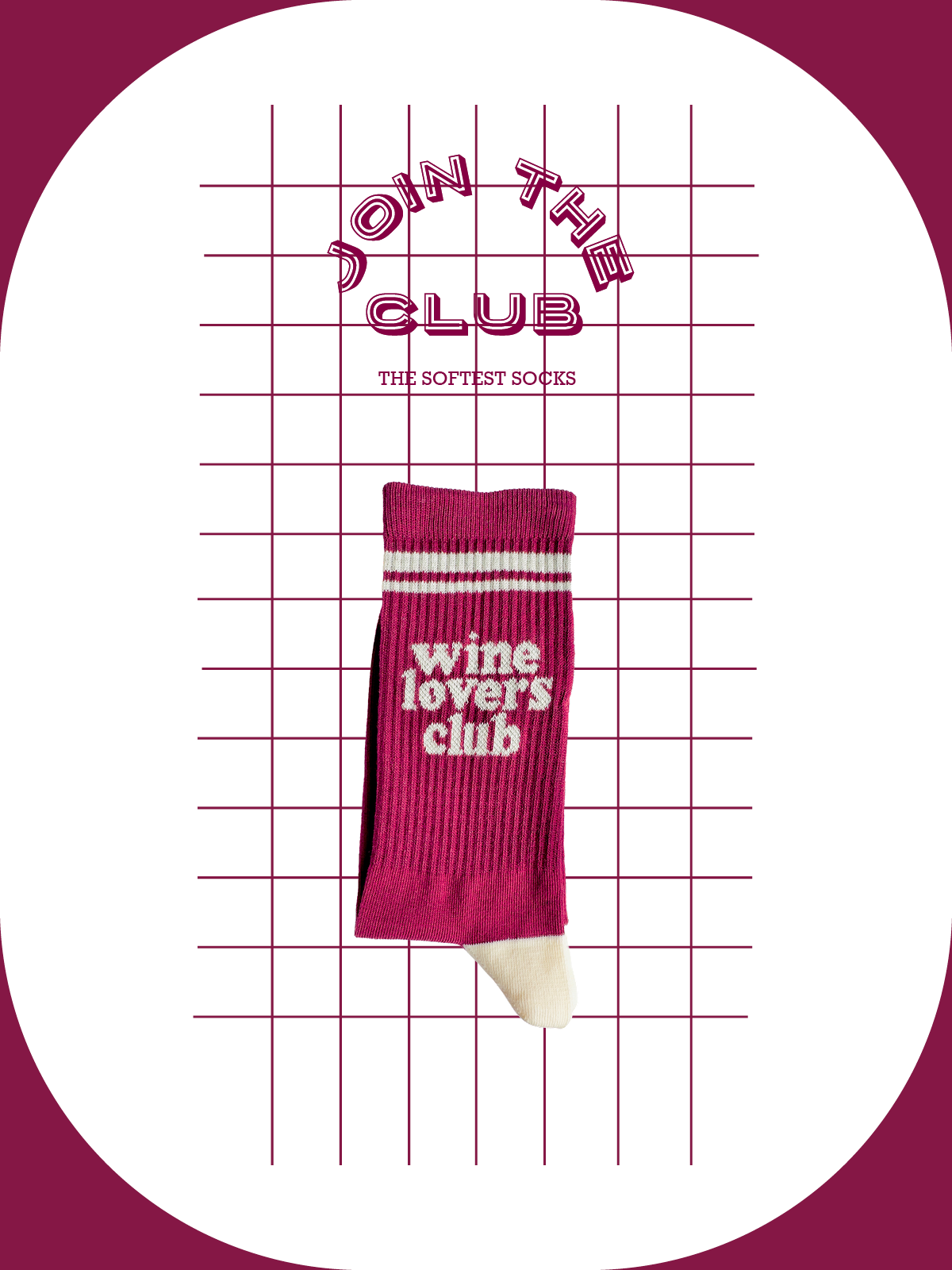 Chaussettes Join The Club - Club des amateurs de vin bordeaux - 37-41 — Appart 17 Bruxelles