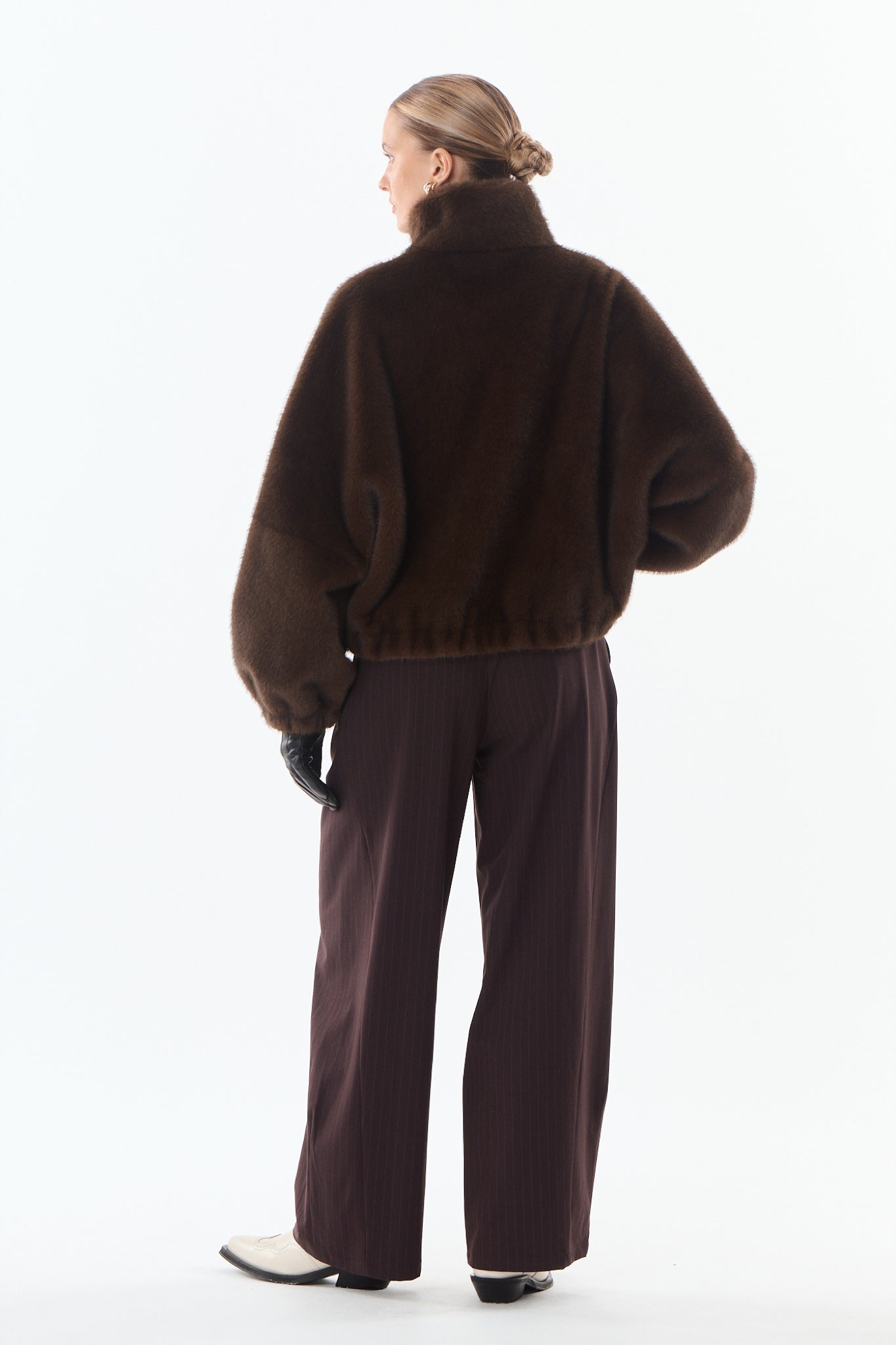 JOSIE Blouson en fausse fourrure — Marron — vue 7