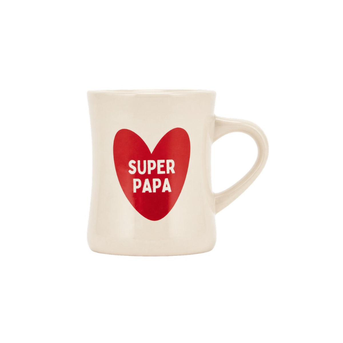 Mug céramique à message — Atelier Wagram — Super papa — packshot | Appart 17 Bruxelles
