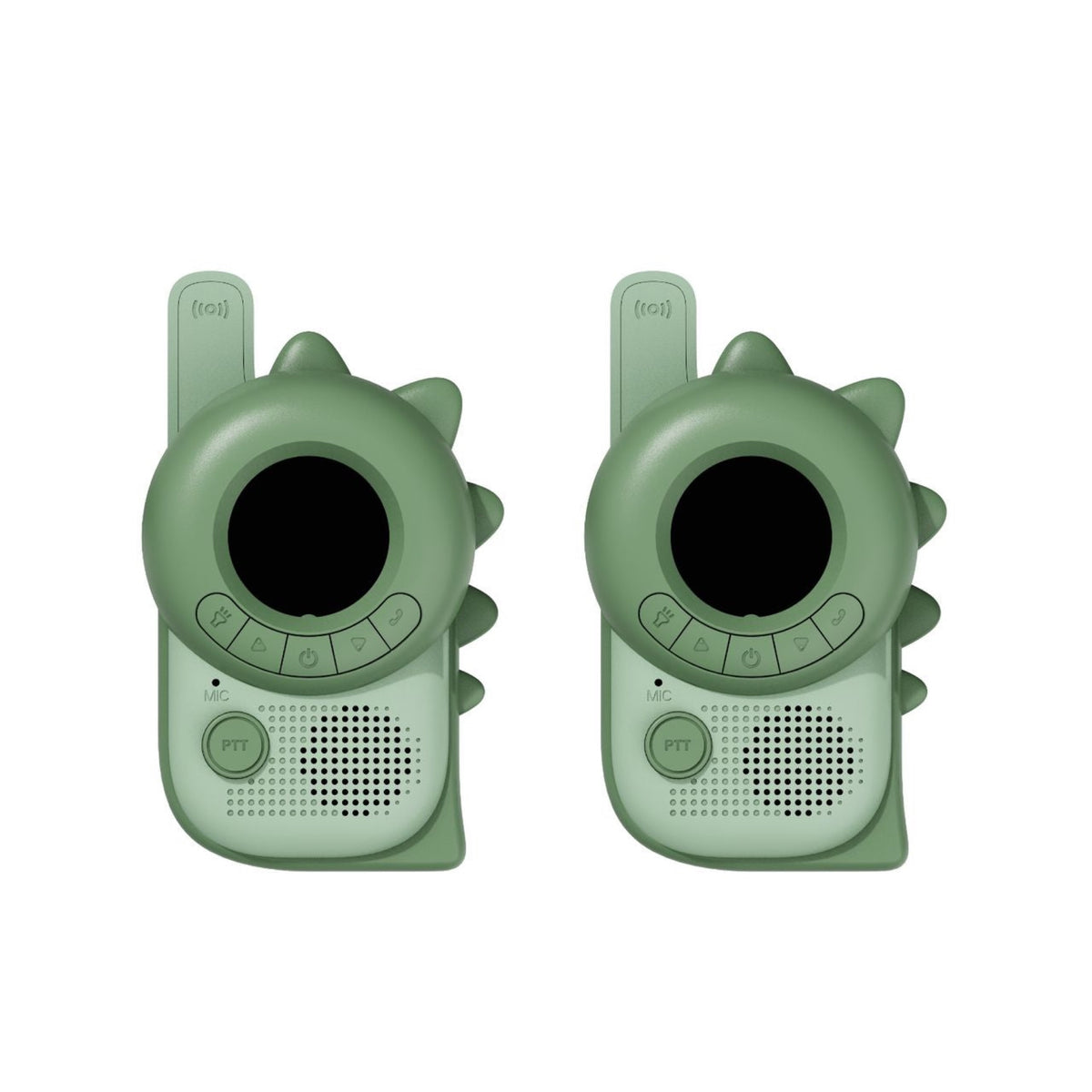 Talkies-walkies pour enfant, le duo — The Zoofamily — Dino vert — packshot | Appart 17 Bruxelles