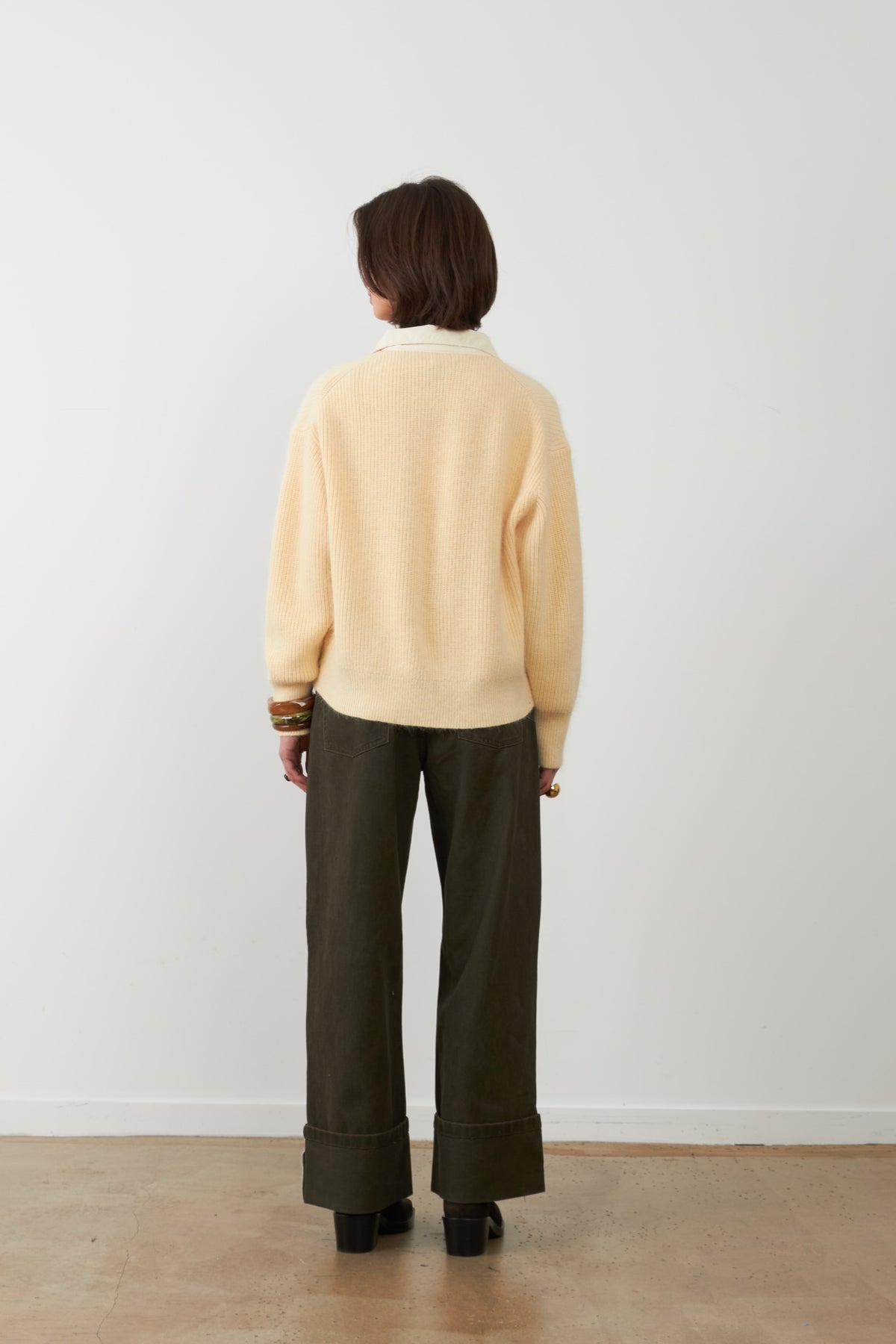 JORDANA Pull en maille angora — Écru — vue 3