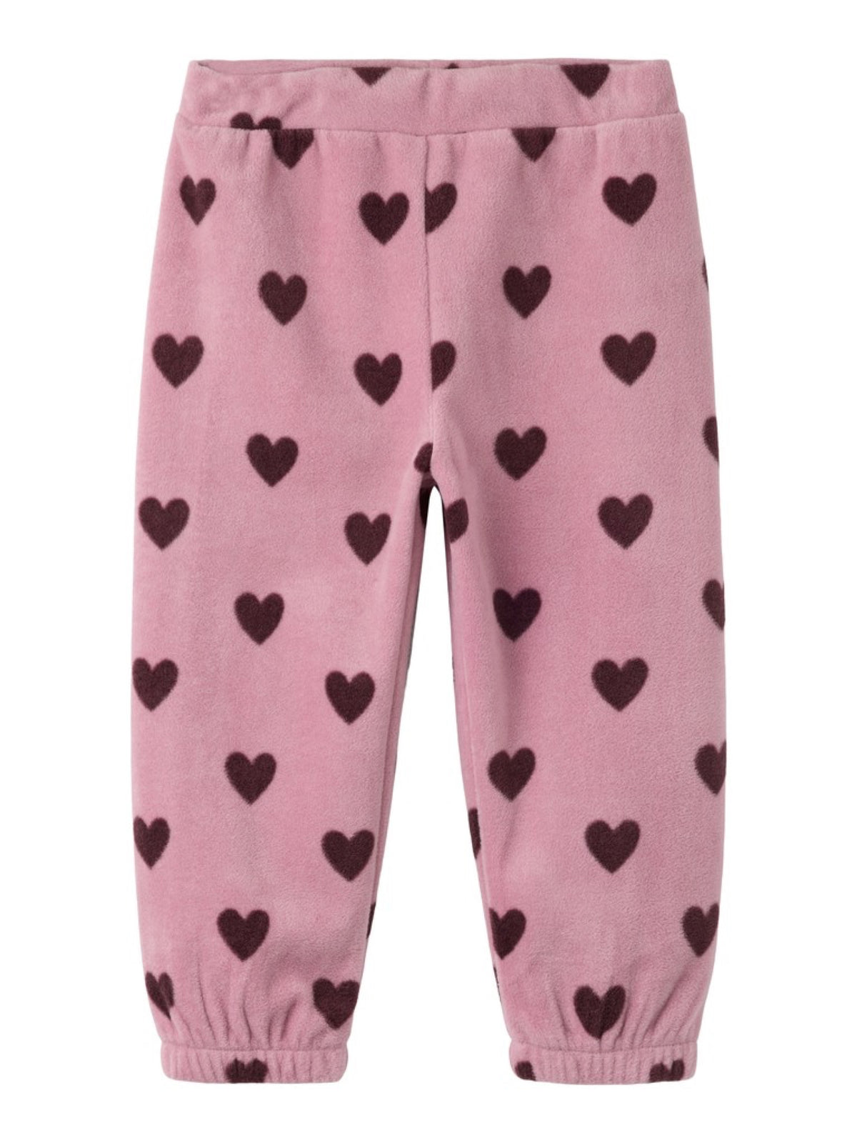 NMFOLAJAS Pantalon polaire à cœurs fille — name it — Mauve Shadows — vue de face 2 | Appart 17 Bruxelles